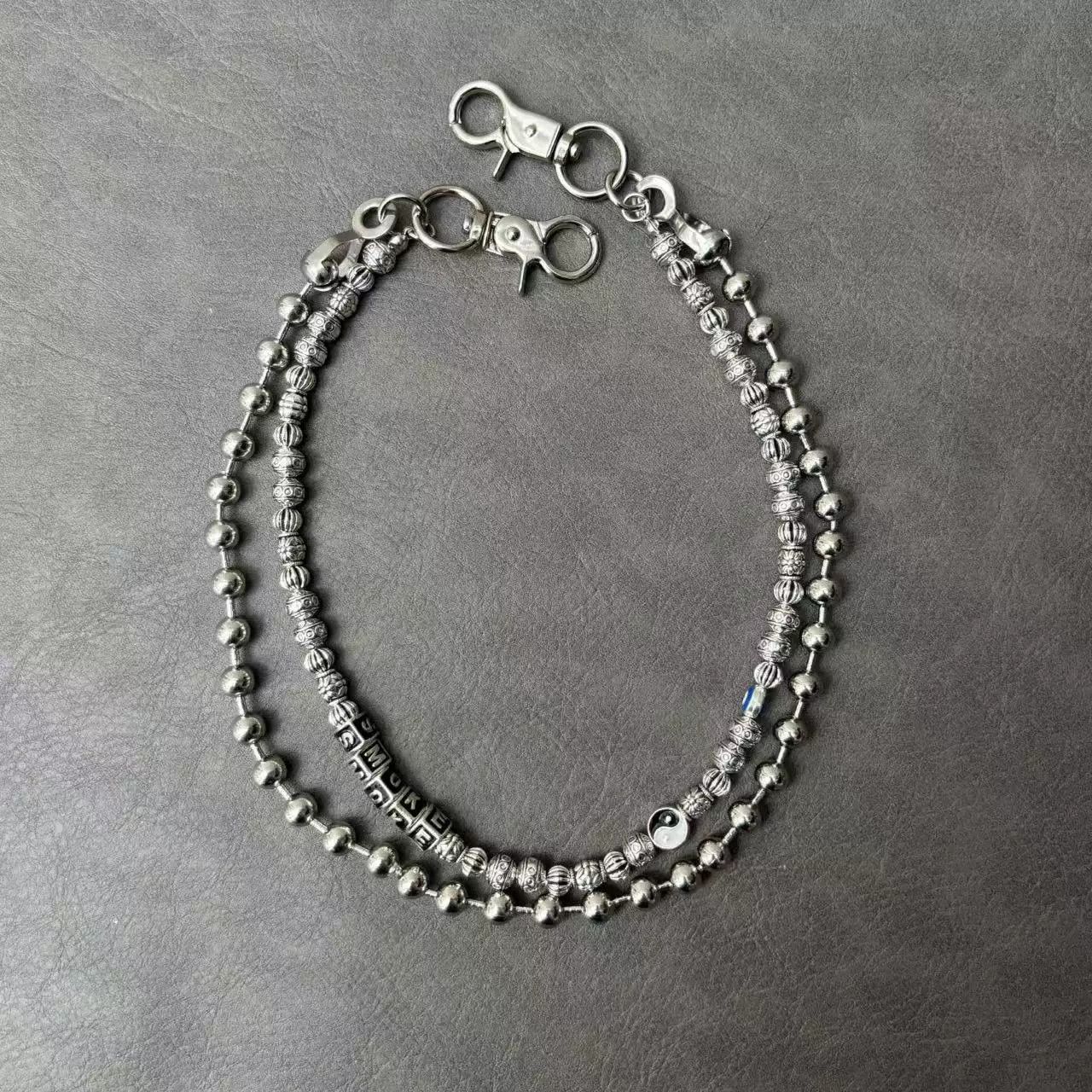Vintage Retro hip-hop punk style jeans waist chain Size ONE SIZE - 2 Thumbnail