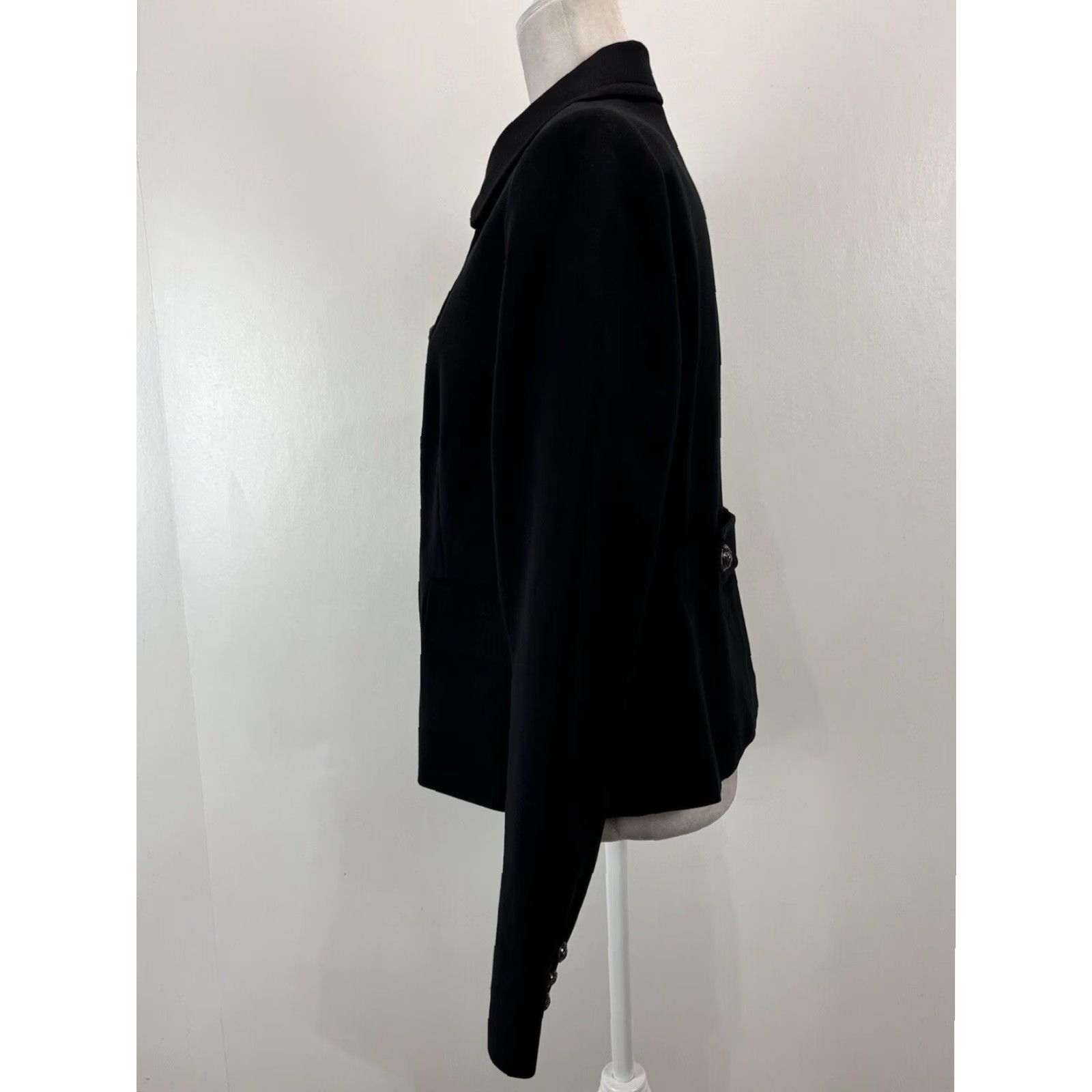 Lands' End Lands' End Pea Coat Jacket Women's Black Lined Military Classic Short Style Double Breasted Size 12 Size XL / US 12-14 / IT 48-50 - 2 Thumbnail