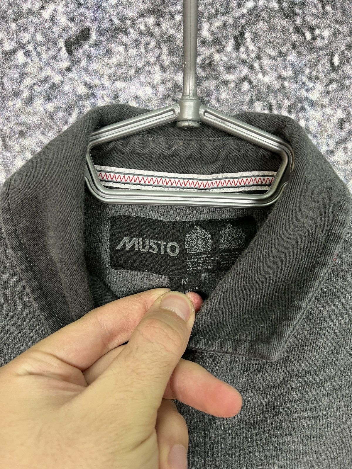 Musto Men’s Musto Long Sleeve Polo Shirt Rugby Style Gray Size M Size US M / EU 48-50 / 2 - 5 Thumbnail
