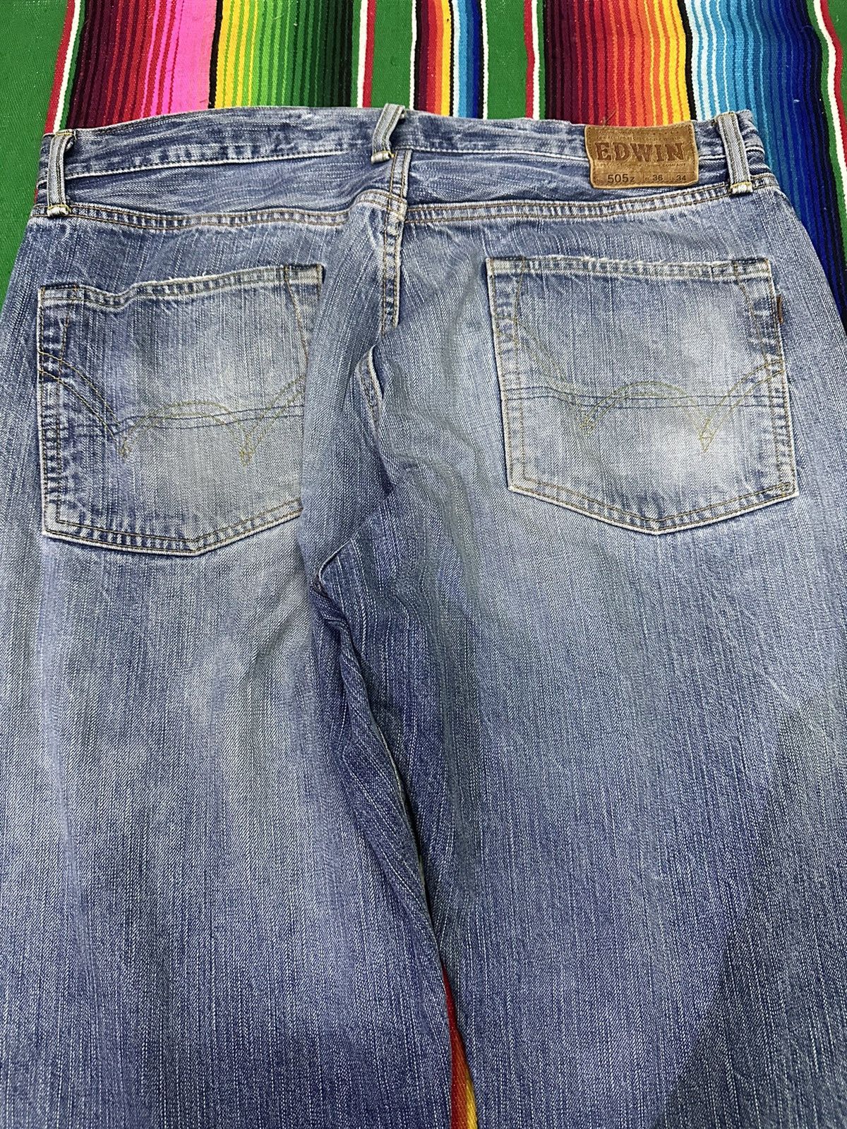 Japanese Brand 💥Edwin Selvedge💥 Crazy Design Edwin Selvedge💥 Size US 36 / EU 52 - 5 Thumbnail