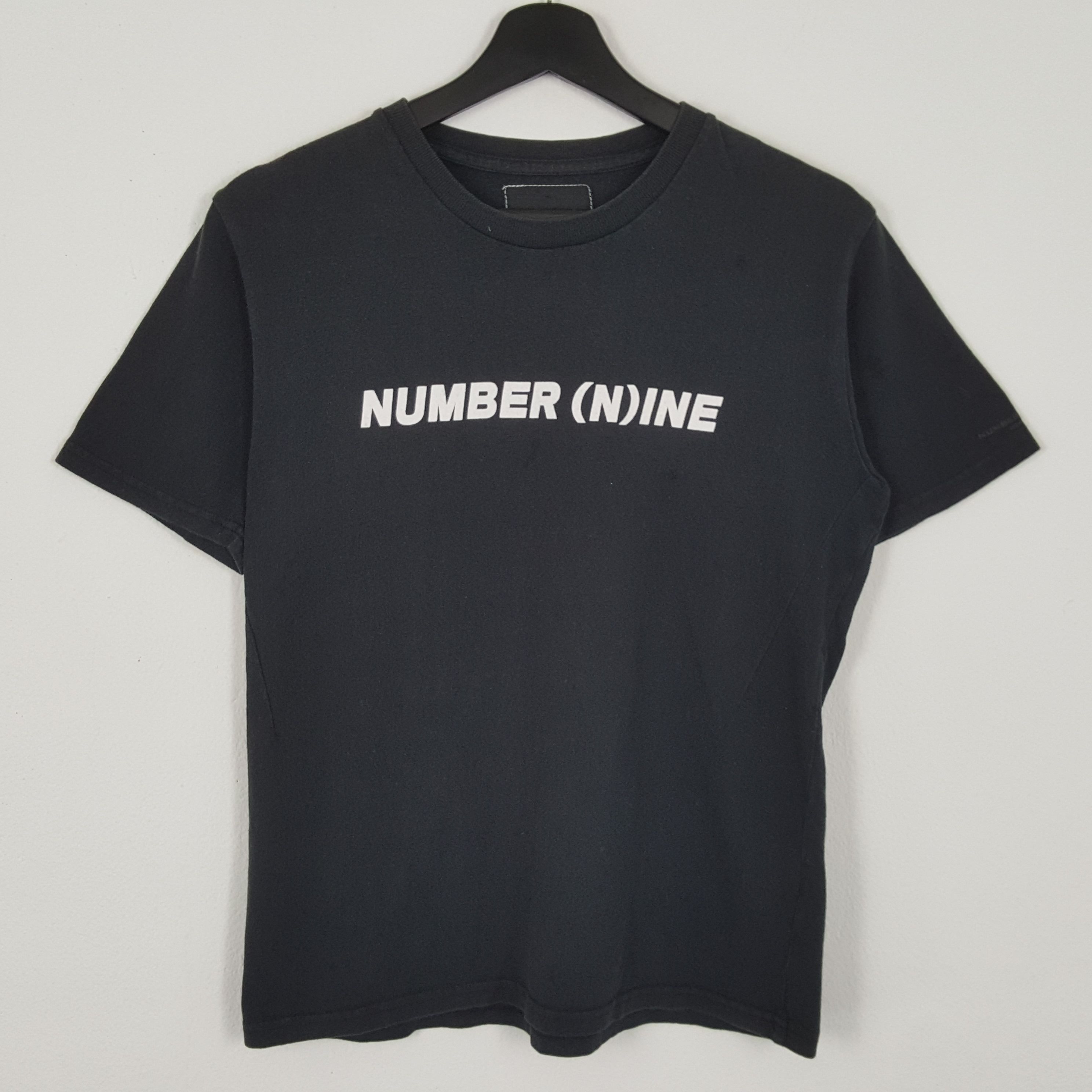Pre-owned Number N Ine X Vintage Number (n)ine Center Spell Out Design Tshirt In Black