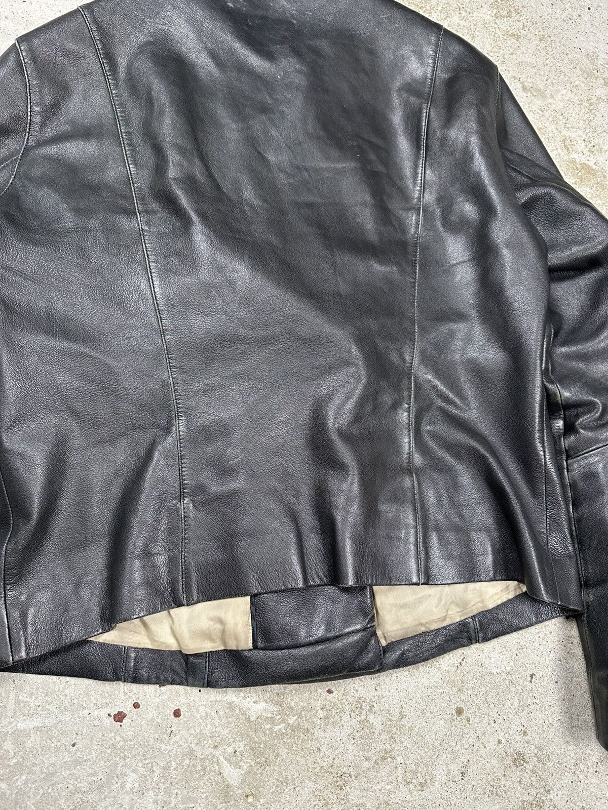 Massimo Dutti Massimo Dutti Black Sheep Leather Asymmetrical Moto Biker Size M / US 6-8 / IT 42-44 - 20 Thumbnail