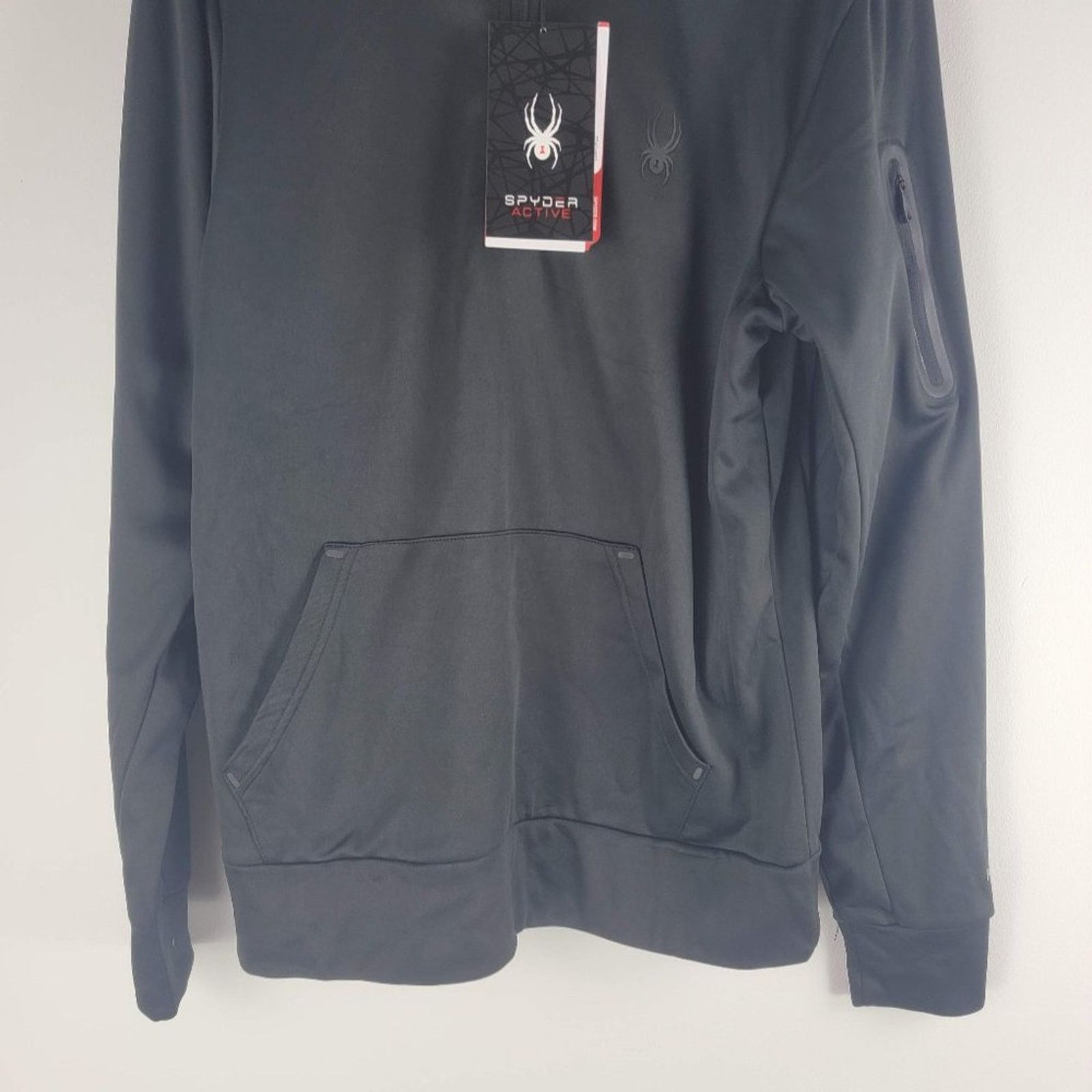 Spyder NWT Spyder active 1/4 zip jacket breathable sports black M Size US M / EU 48-50 / 2 - 4 Thumbnail