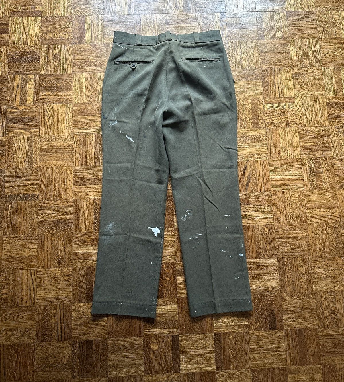 Vintage Vintage 70s Paint Splattered Work Trousers Size US 34 / EU 50 - 2 Thumbnail