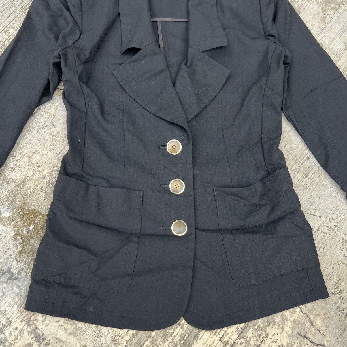 Yves Saint Laurent “YVES SAINT LAURENT” VINTAGE BLACK BLAZER Size S / US 4 / IT 40 - 5 Thumbnail