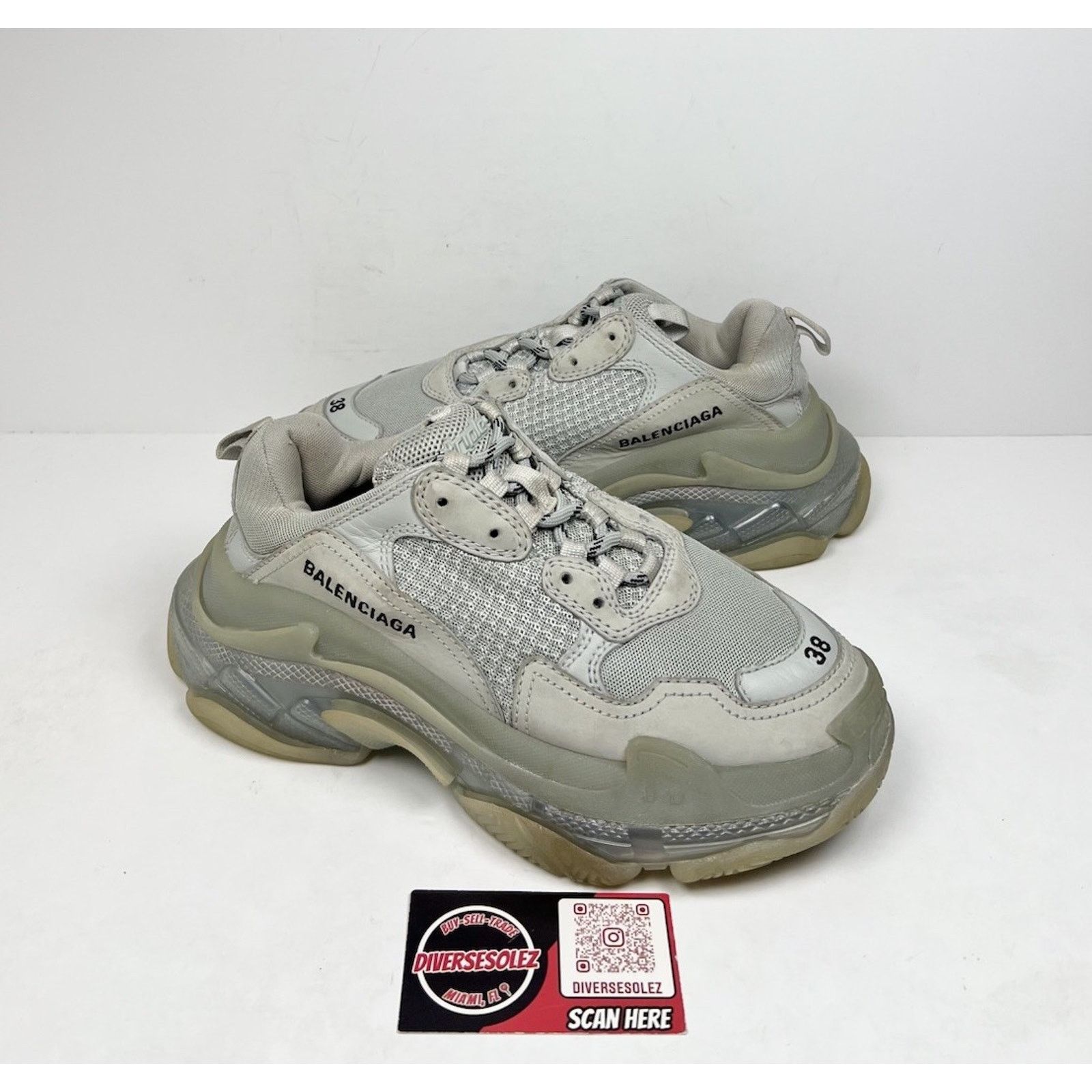 Balenciaga Size 38EU/8W - Balenciaga Triple S Clear Sole Size US 8 / IT 38 - 1 Thumbnail