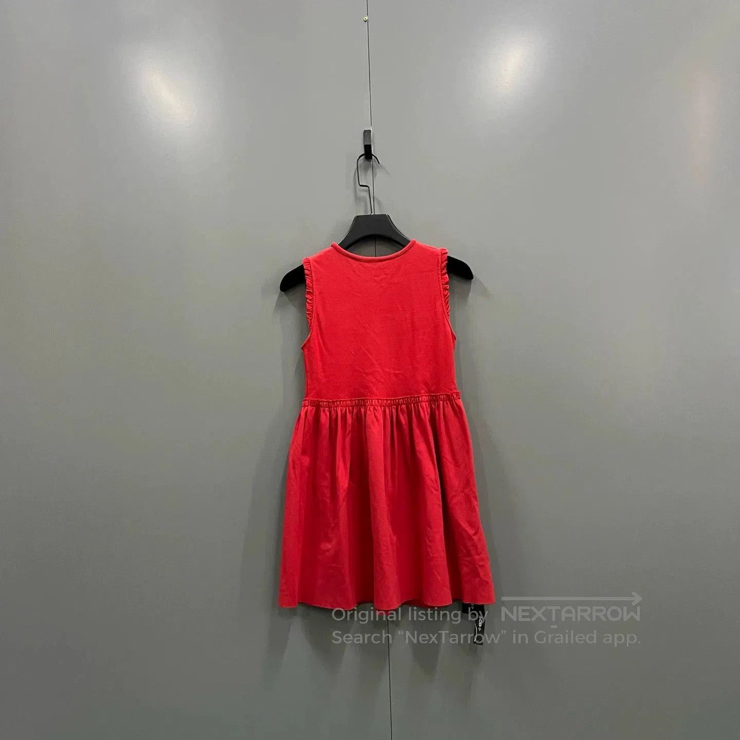 Miu Miu Miu Miu Red Ruffle Striped Sleeveless Dress. Size S / US 4 / IT 40 - 3 Thumbnail