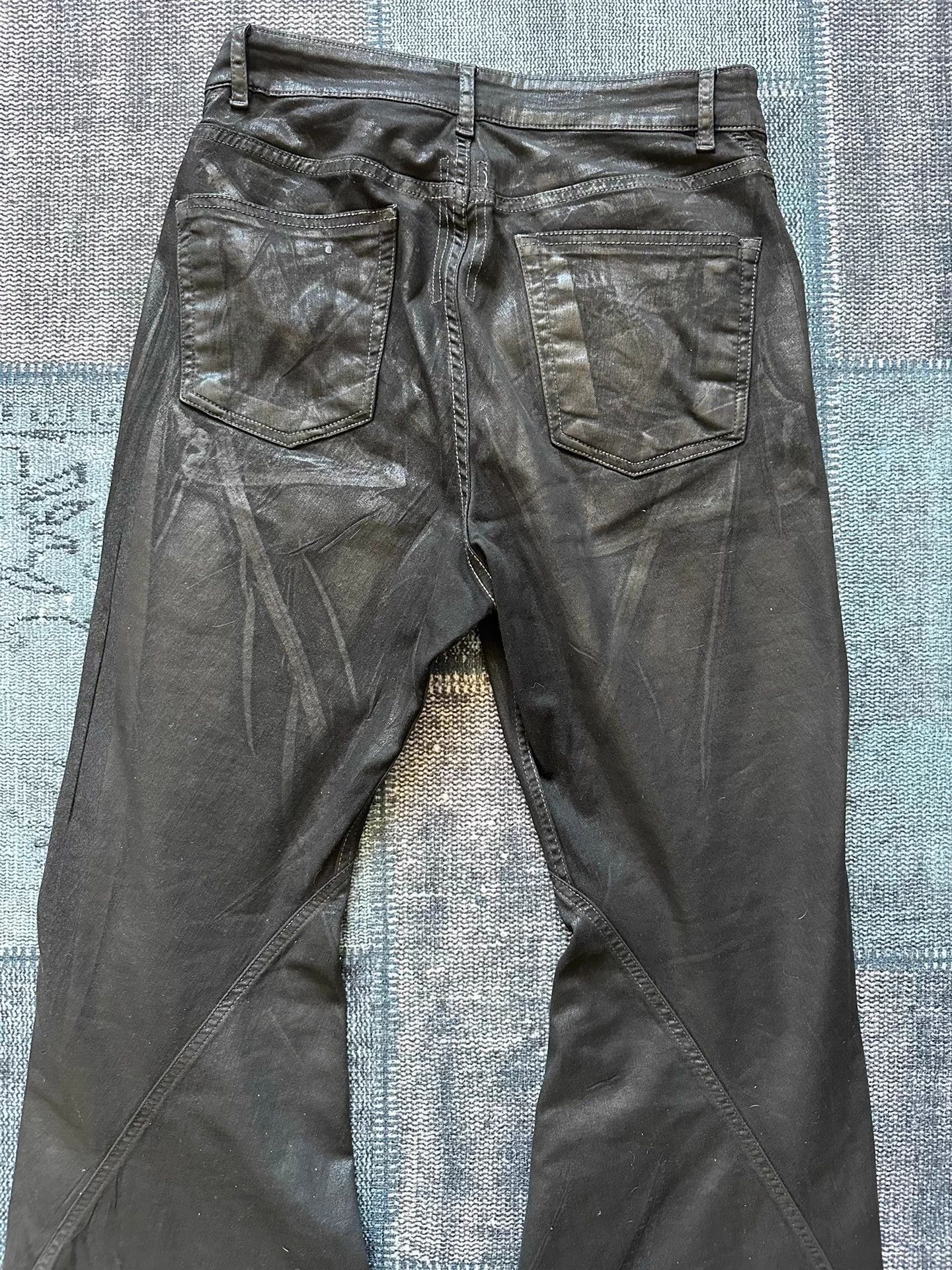 Rick Owens Rick Owens Bootcut Black Waxed OG Strapless Jeans Size US 30 / EU 46 - 3 Thumbnail