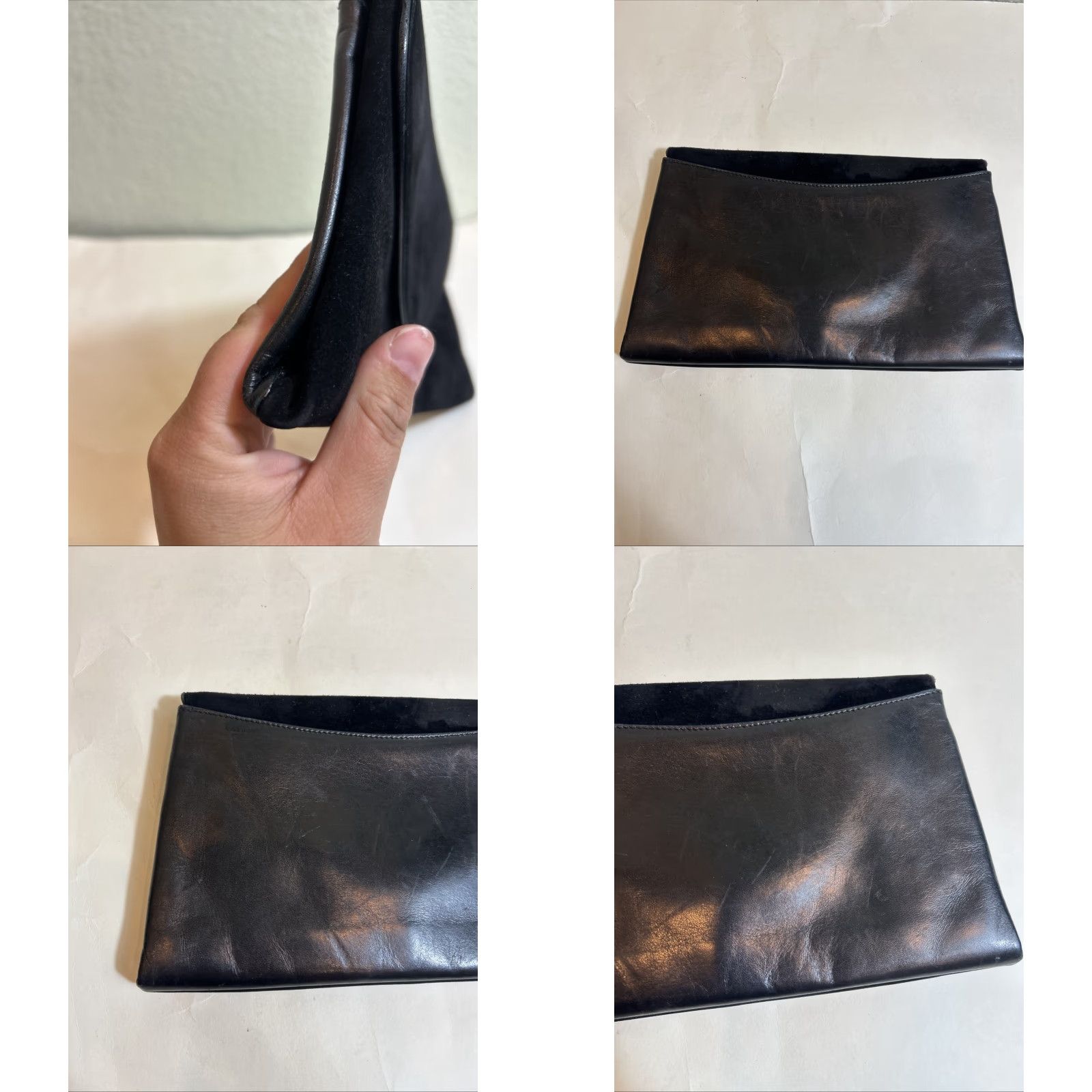 Bally VINTAGE Bally Clutch Womens Black Leather Suede Purse Size ONE SIZE - 8 Thumbnail
