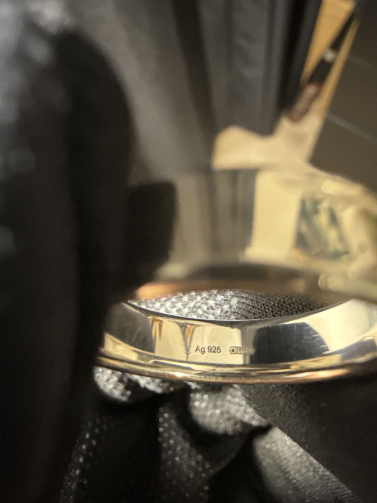 Gucci SILVER GUCCI DIAGONAL INTERLOCKING G RING Size ONE SIZE - 4 Thumbnail