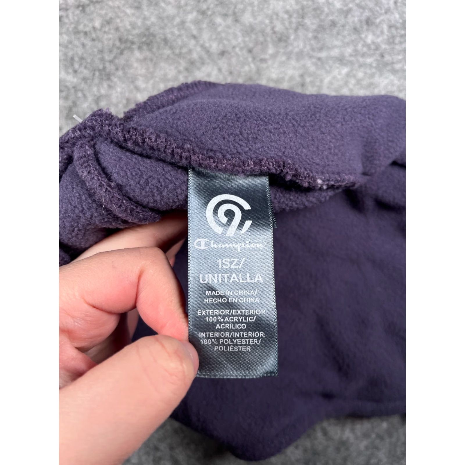 Champion Champion C9 Beanie Toque Adult OS Purple Stripe Knit Acrylic Polyester Ear Flaps Size ONE SIZE - 8 Thumbnail