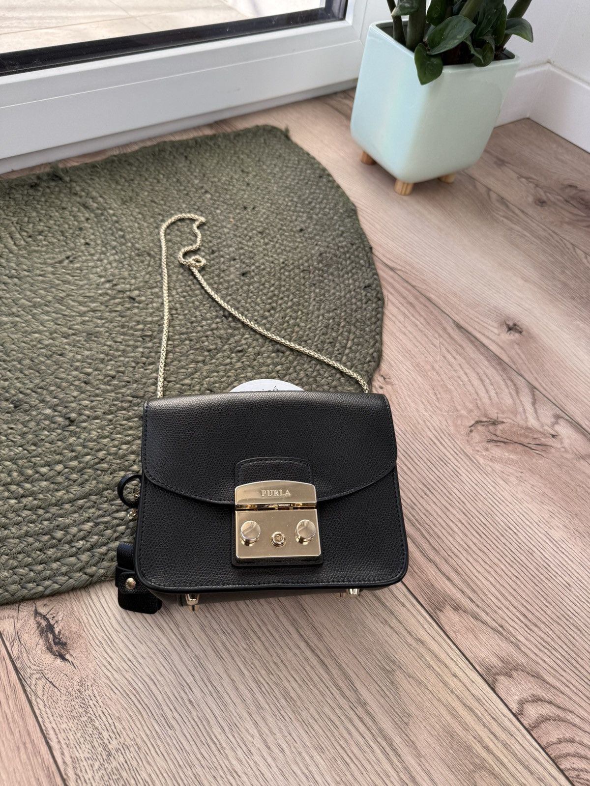 Designer × Furla Furla Leather black Handbag Size ONE SIZE - 1 Thumbnail
