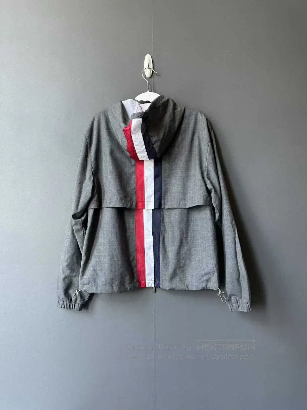 Thom Browne Thom Browne Wool Hooded Shell Jacket with Back Color-Block Size US S / EU 44-46 / 1 - 2 Thumbnail