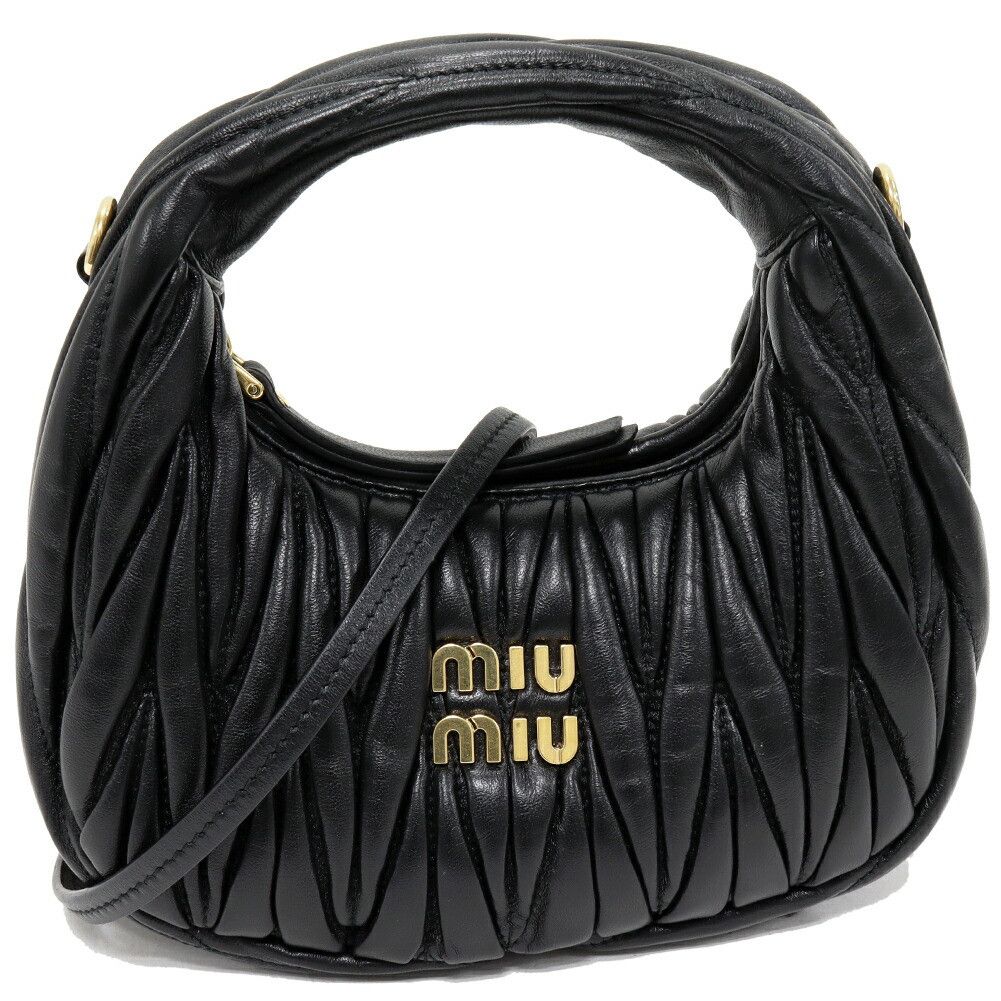 Miu Miu Miu Miu Miu Miu Wander Matelassé Sheepskin 2way Bag Leather Shoulder Bag 5BP078_AN88_F0002_V_OOO DUTY FREE for USA Size ONE SIZE - 1 Thumbnail