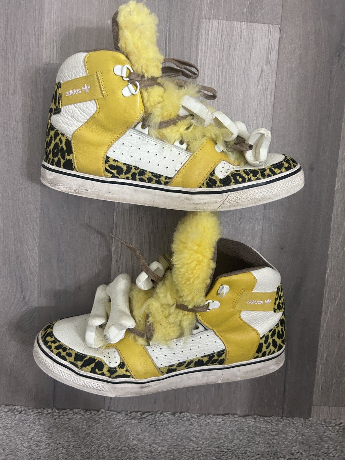 Adidas × Jeremy Scott Jermey Scott x Adidas Bones Hightops Yellow