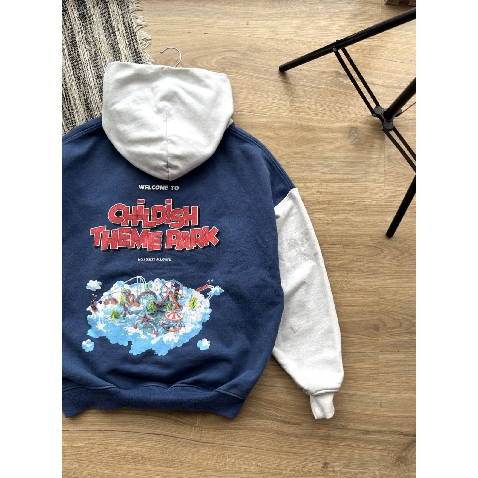 Vintage VINTAGE Childish Theme Park TGF Heavy Hoodie Shirt Mens S Blue Logo 90s Art Cars City Hip Hop USA Y2K Rare Pullover Size US S / EU 44-46 / 1 - 2 Thumbnail