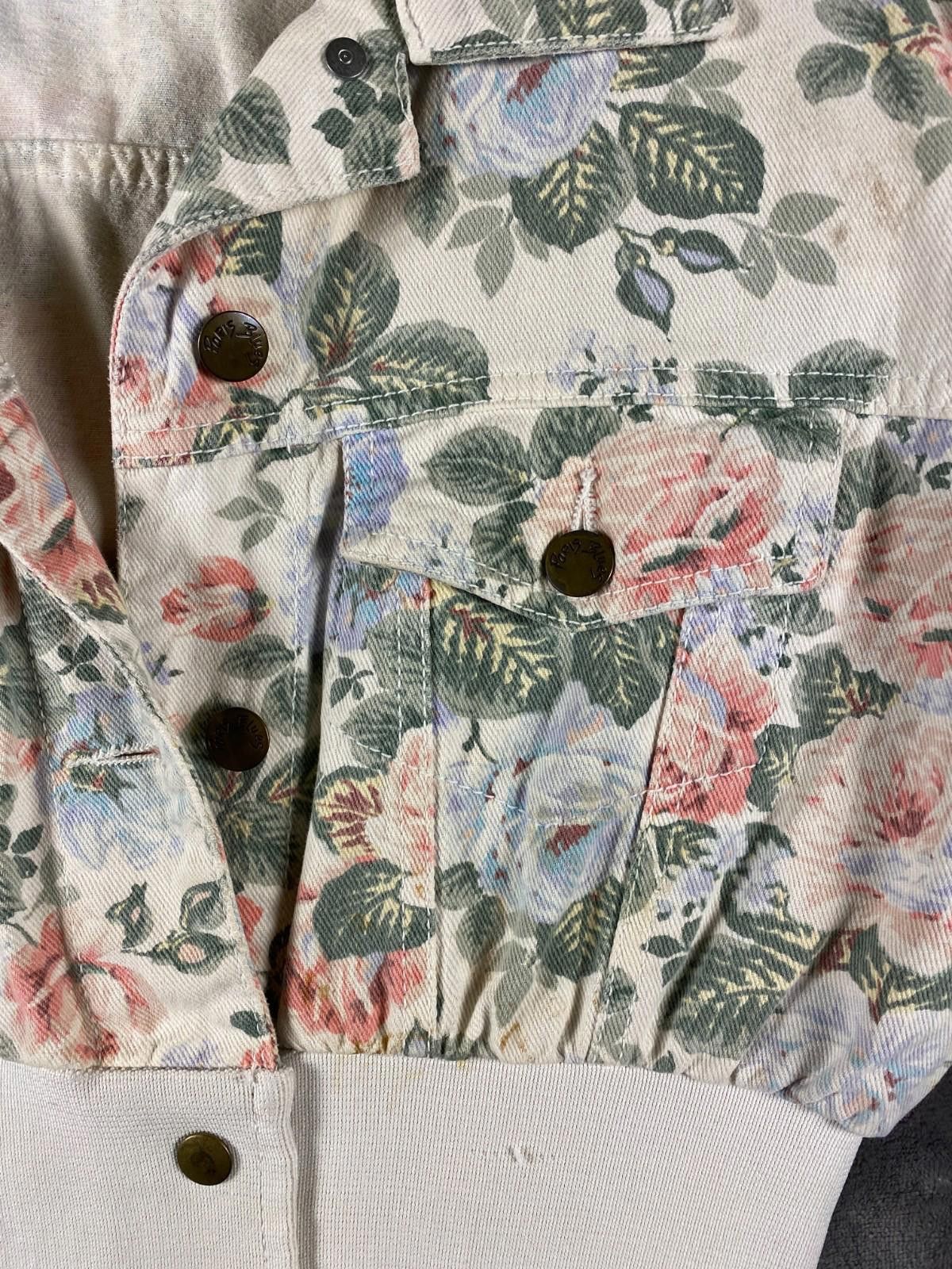 Designer Womens Paris Blues Rose Print Denim Romper Shorts Sz.7 (B01 Size 30" / US 8 / IT 44 - 6 Thumbnail