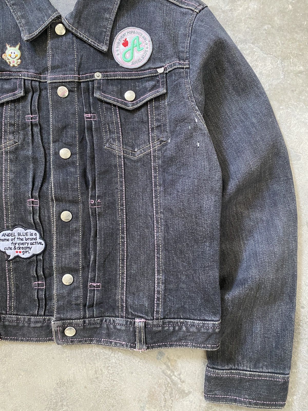 Angel Blue 2000s Angel Blue - Iconic Cute Girls Mascots Denim Jacket Size L / US 10 / IT 46 - 4 Thumbnail