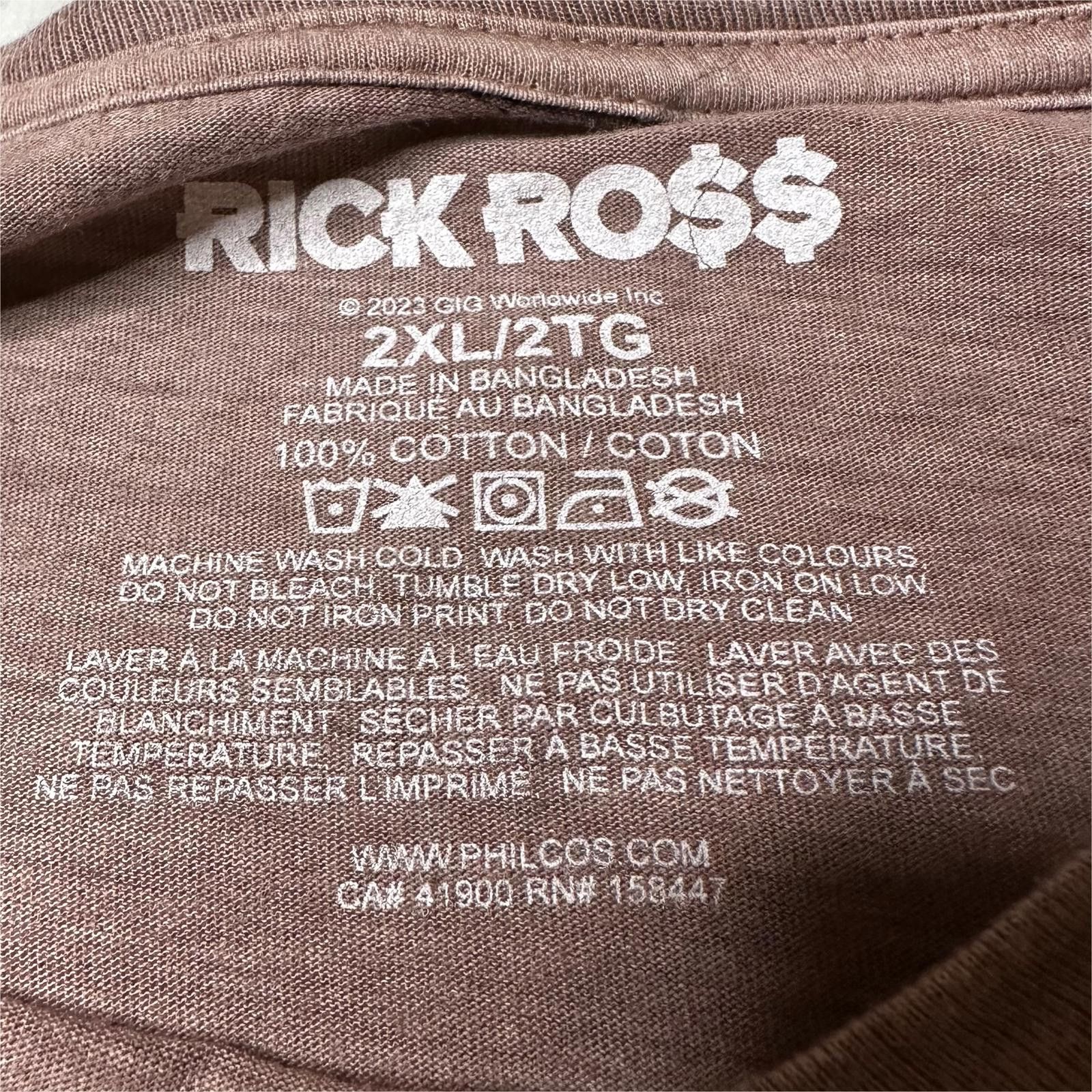 Rap Tees NWOT Rick Ross Official Graphic T-Shirt Brown Men’s 2XL Size US XXL / EU 58 / 5 - 5 Thumbnail