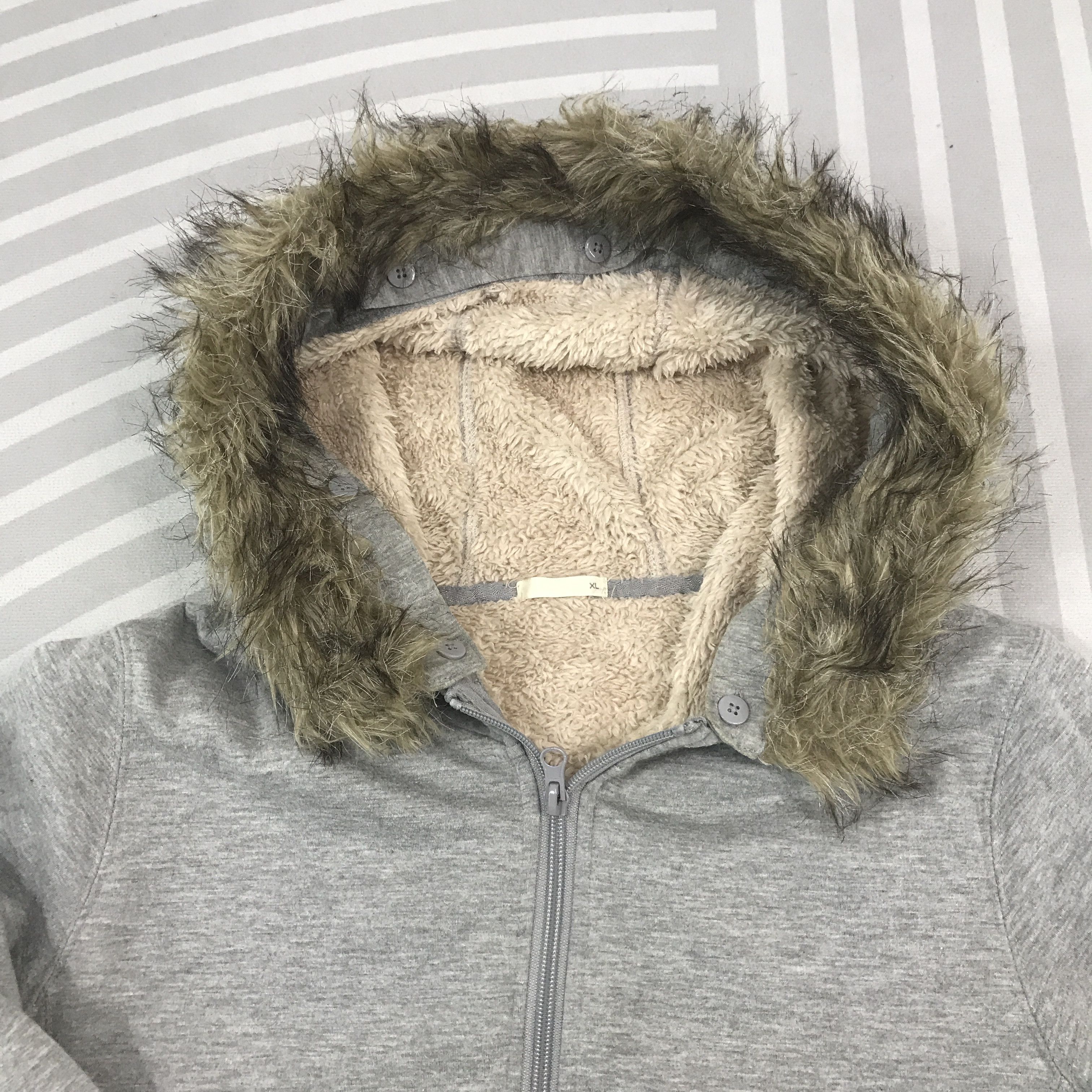 Japanese Brand × Vintage Vintage Japanese Brand style Fur hoodie Jacket Size US XL / EU 56 / 4 - 8 Thumbnail