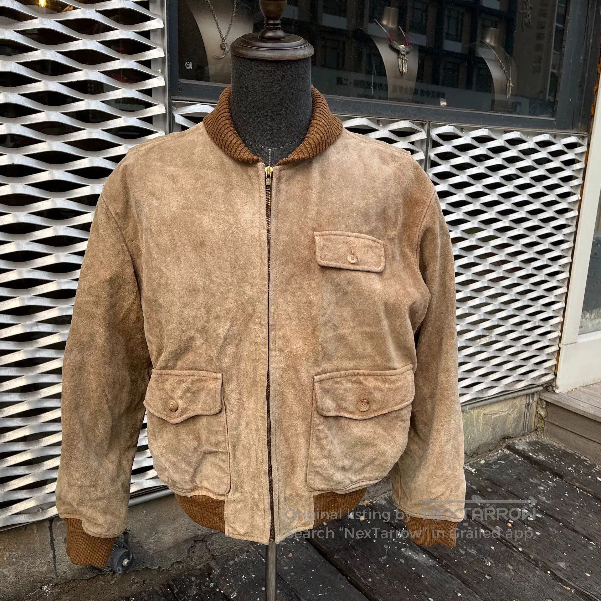 RRL Ralph Lauren rrl double rl suede leather bomber jacket. Size US M / EU 48-50 / 2 - 1 Thumbnail