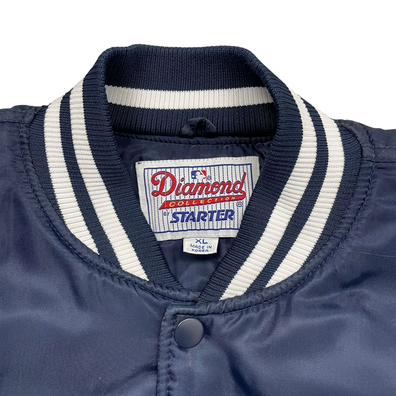 MLB VTG 90s NEW YORK YANKEES STARTER SATIN BOMBER JACKET NAVY Size US XL / EU 56 / 4 - 6 Thumbnail
