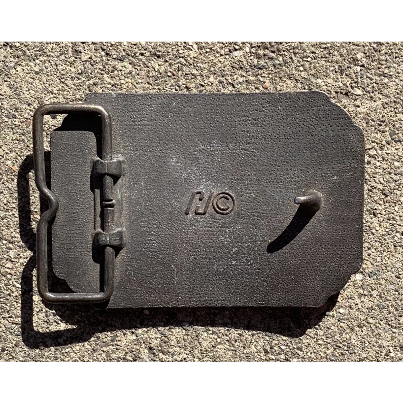 Vintage VINTAGE Raleigh Lights Rodeo 1981 Belt Buckle RJ c Western Cowboycore Belt Buckle Mens Womens Adults Unisex Brass 1980s Rockabilly Size ONE SIZE - 4 Thumbnail