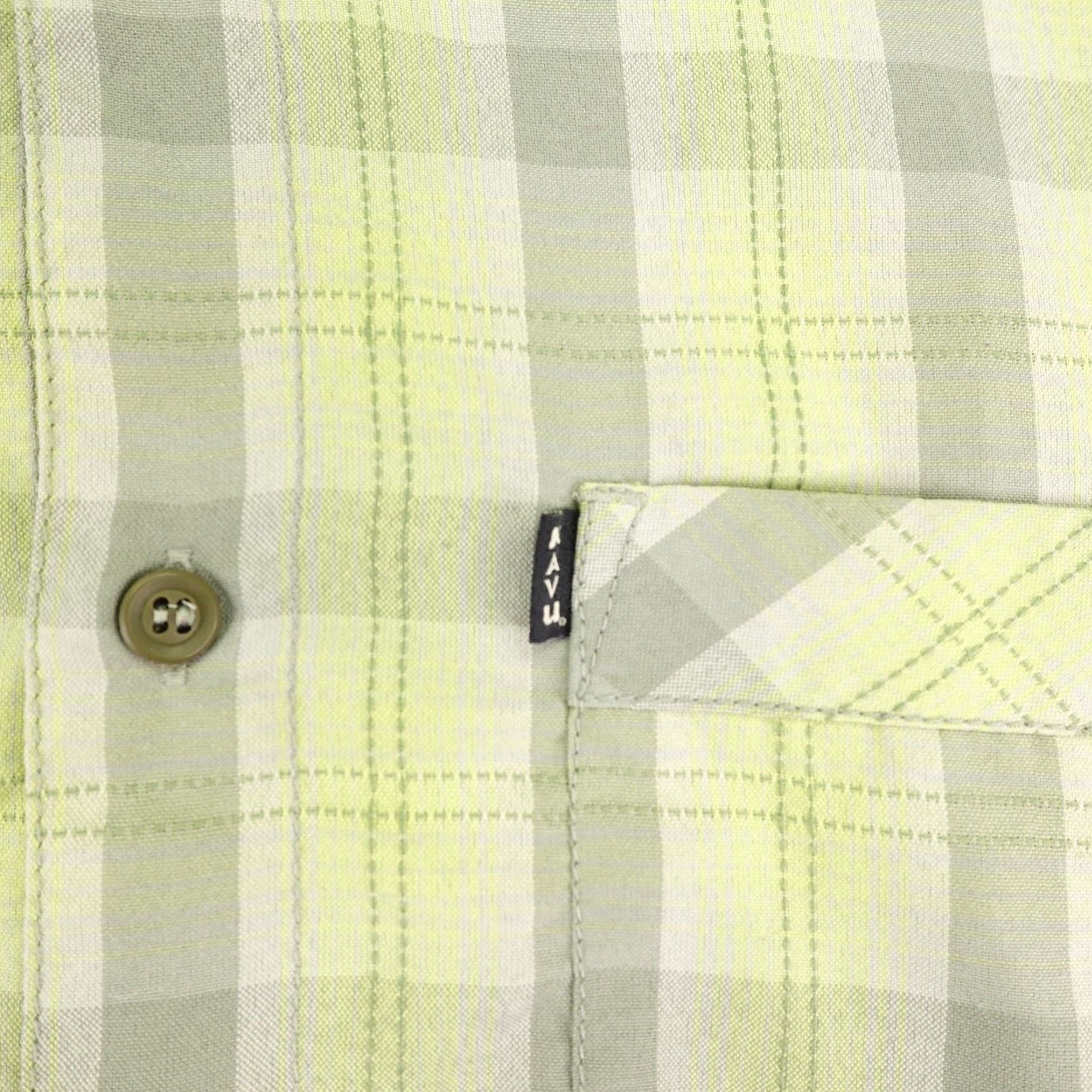 KAVU KAVU Shirt Mens Medium Green Plaid Button Up Outdoors Lightweight Camping Hiking Size US M / EU 48-50 / 2 - 3 Thumbnail