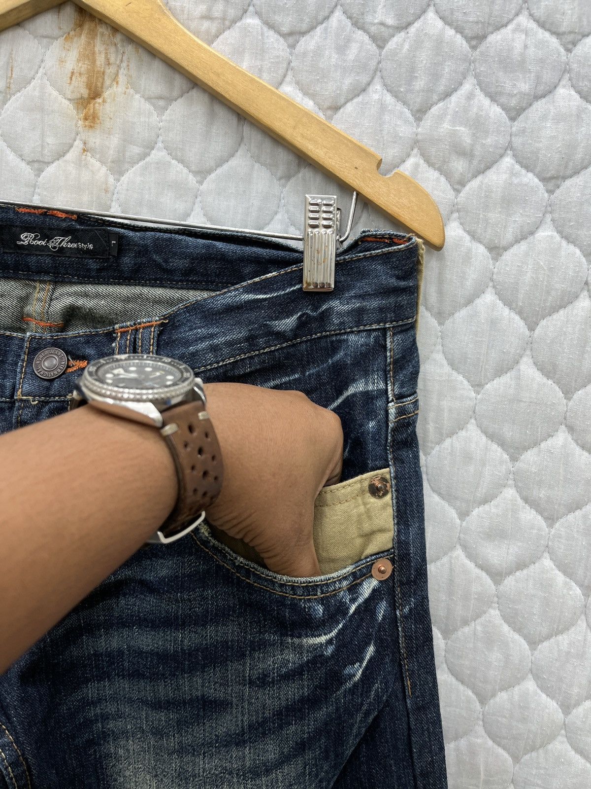 Japanese Brand 🔥🔥🔥ARCHIVE ROOT THREE HYPE DENIM Size 32" / US 10 / IT 46 - 6 Thumbnail