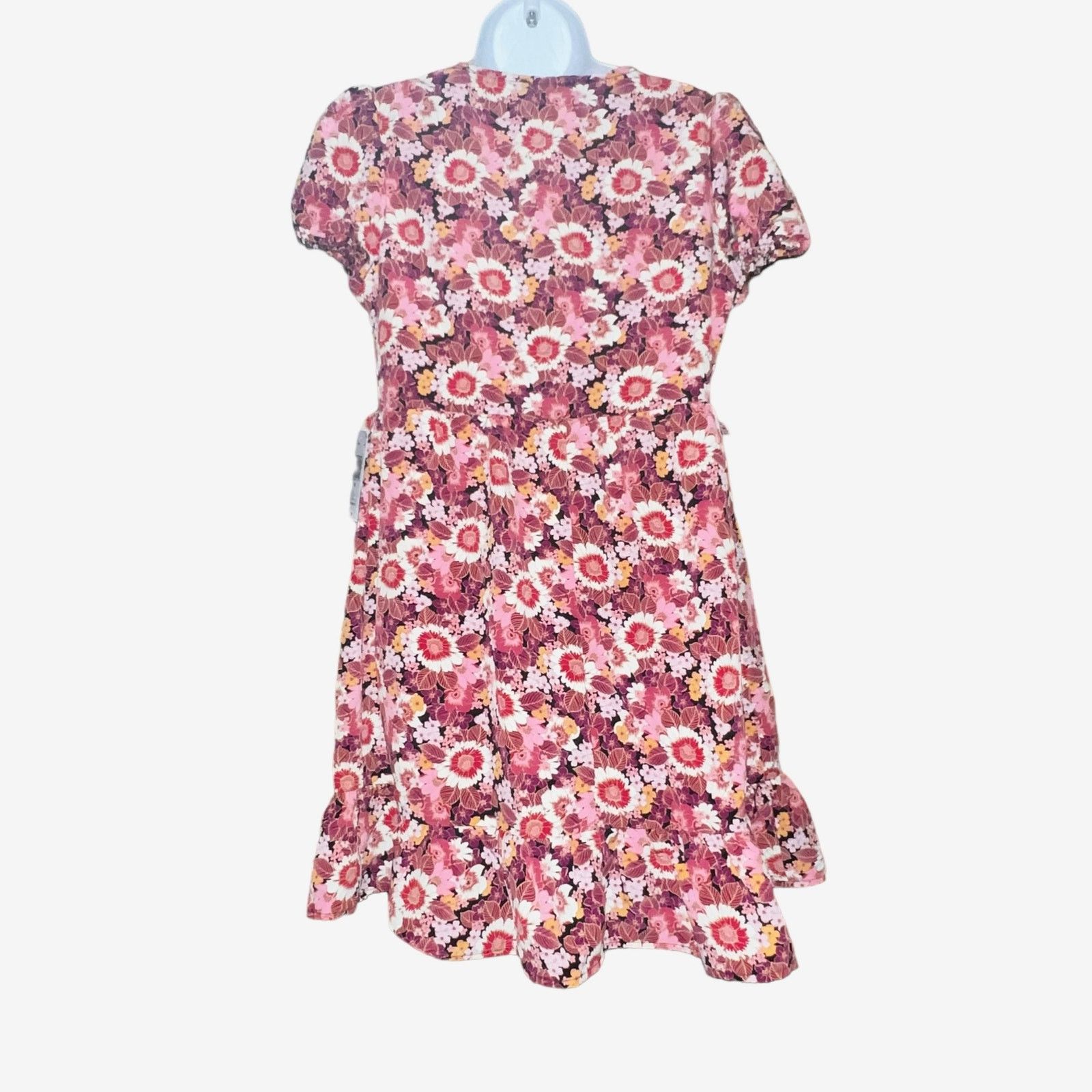 Other As U Wish Juniors' Puff Sleeve Floral Ruffled Dress MED NWT. Size M / US 6-8 / IT 42-44 - 5 Thumbnail