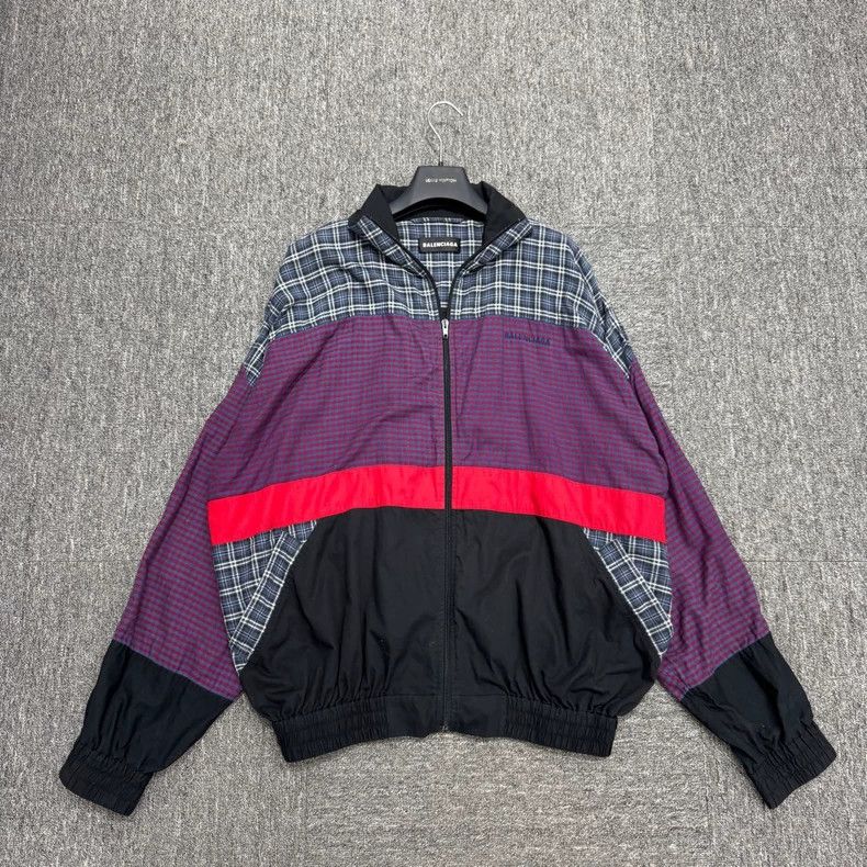 Balenciaga Balenciaga Plaid Patchwork Jacket Size US XL / EU 56 / 4 - 1 Thumbnail