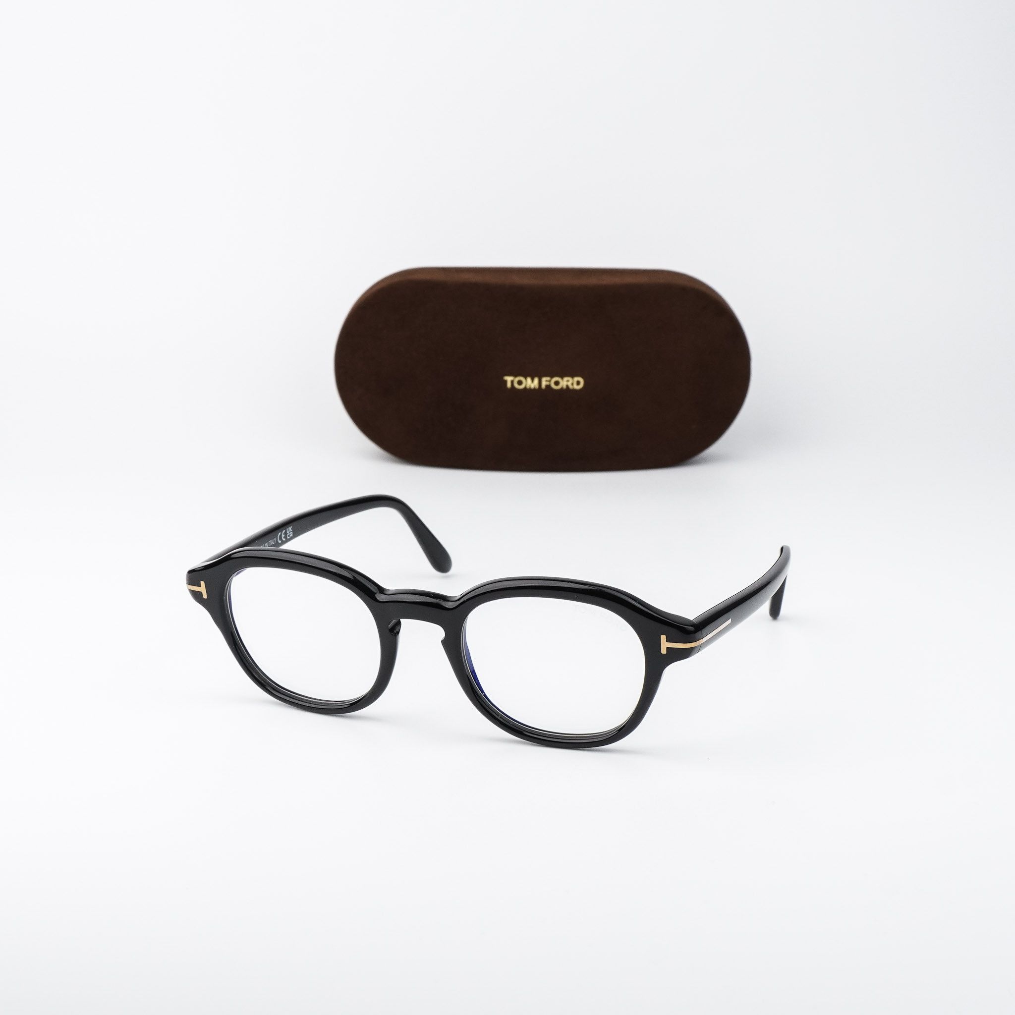 Tom Ford Tom Ford Men Eyeglasses Round FT5871-B 001 NEW AUTHENTIC Size ONE SIZE - 1 Thumbnail