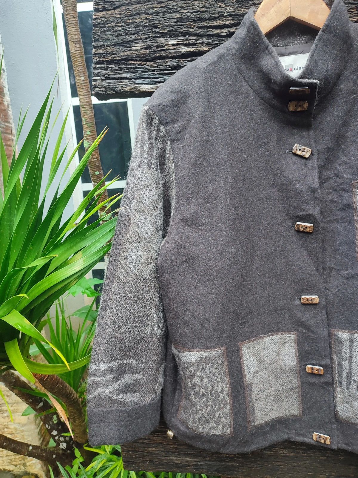 Japanese Brand Trois Onze Cinq Patchwork Wool Jacket – Made in Japan Size M / US 6-8 / IT 42-44 - 3 Thumbnail