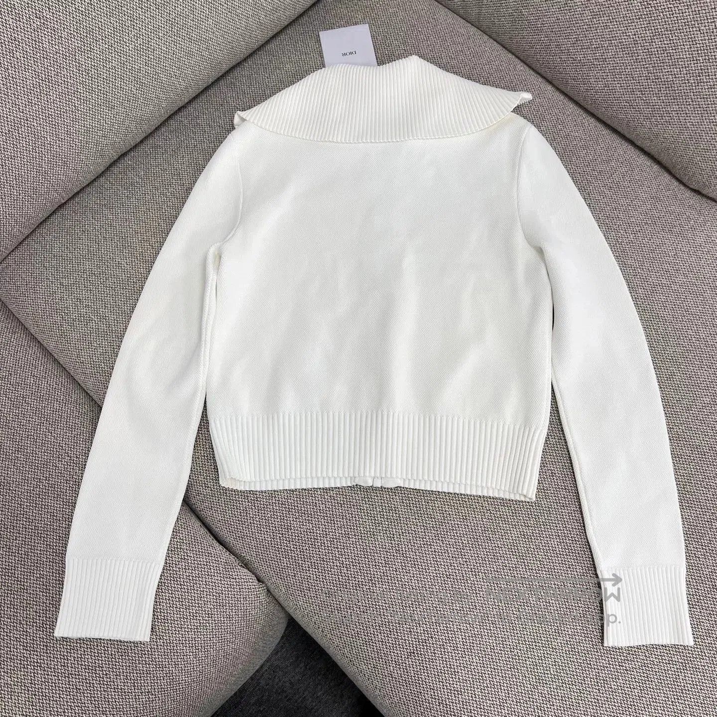 Dior Dior White Sailor Collar Logo Knit Jacket. Size S / US 4 / IT 40 - 2 Thumbnail