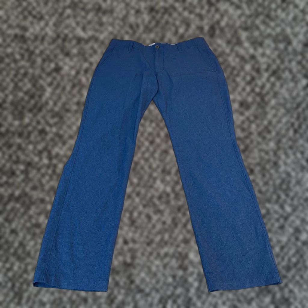 Under Armour Under Armour Pants Mens 36x34 Blue Flat Front Performance Golf Athletic 5-Pocket Button Zip Mens Size US 36 / EU 52 - 1 Thumbnail