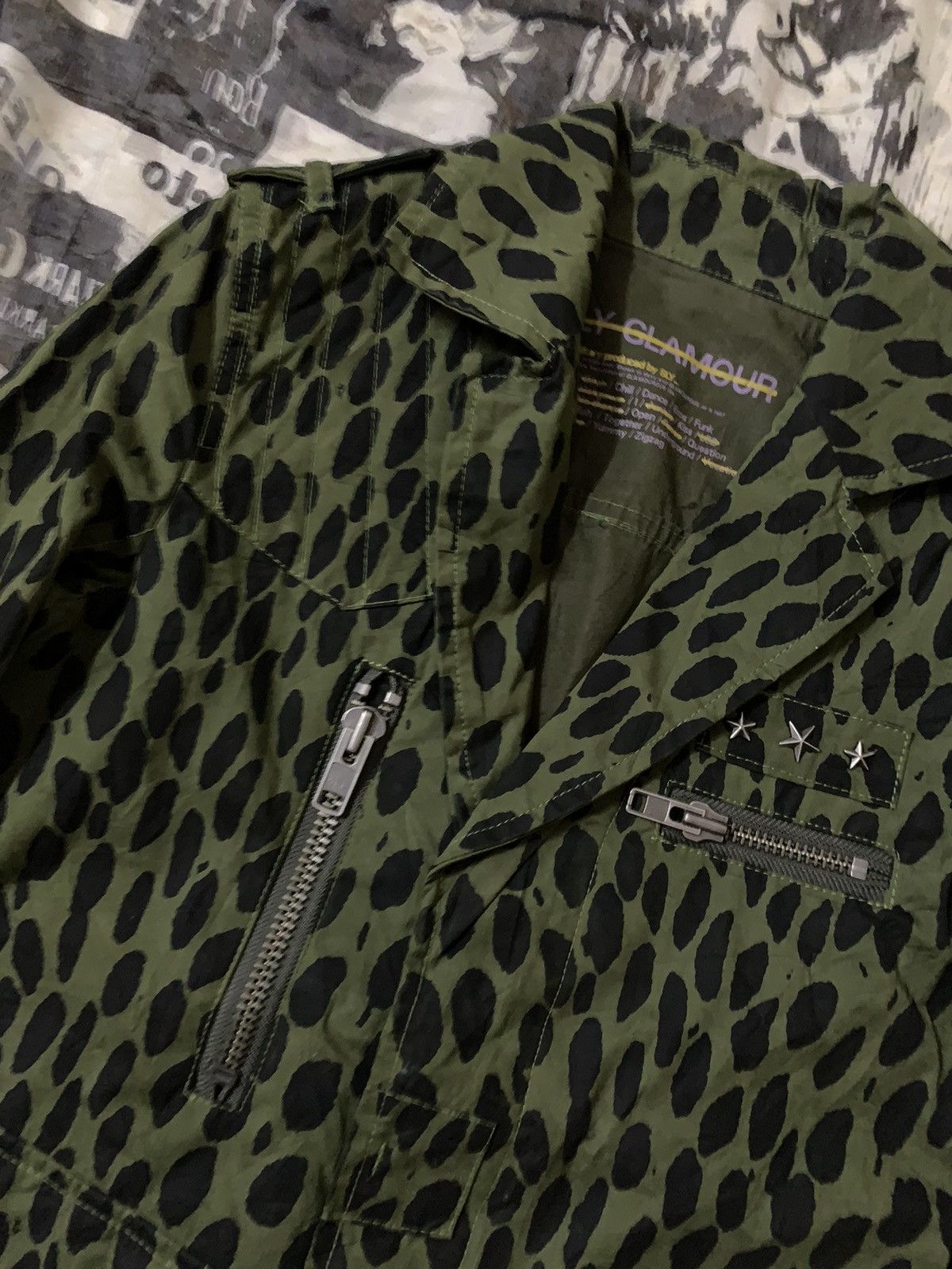 SLY Japanese Sly Glamour Leopard Military Jacket Size XS / US 0-2 / IT 36-38 - 5 Thumbnail
