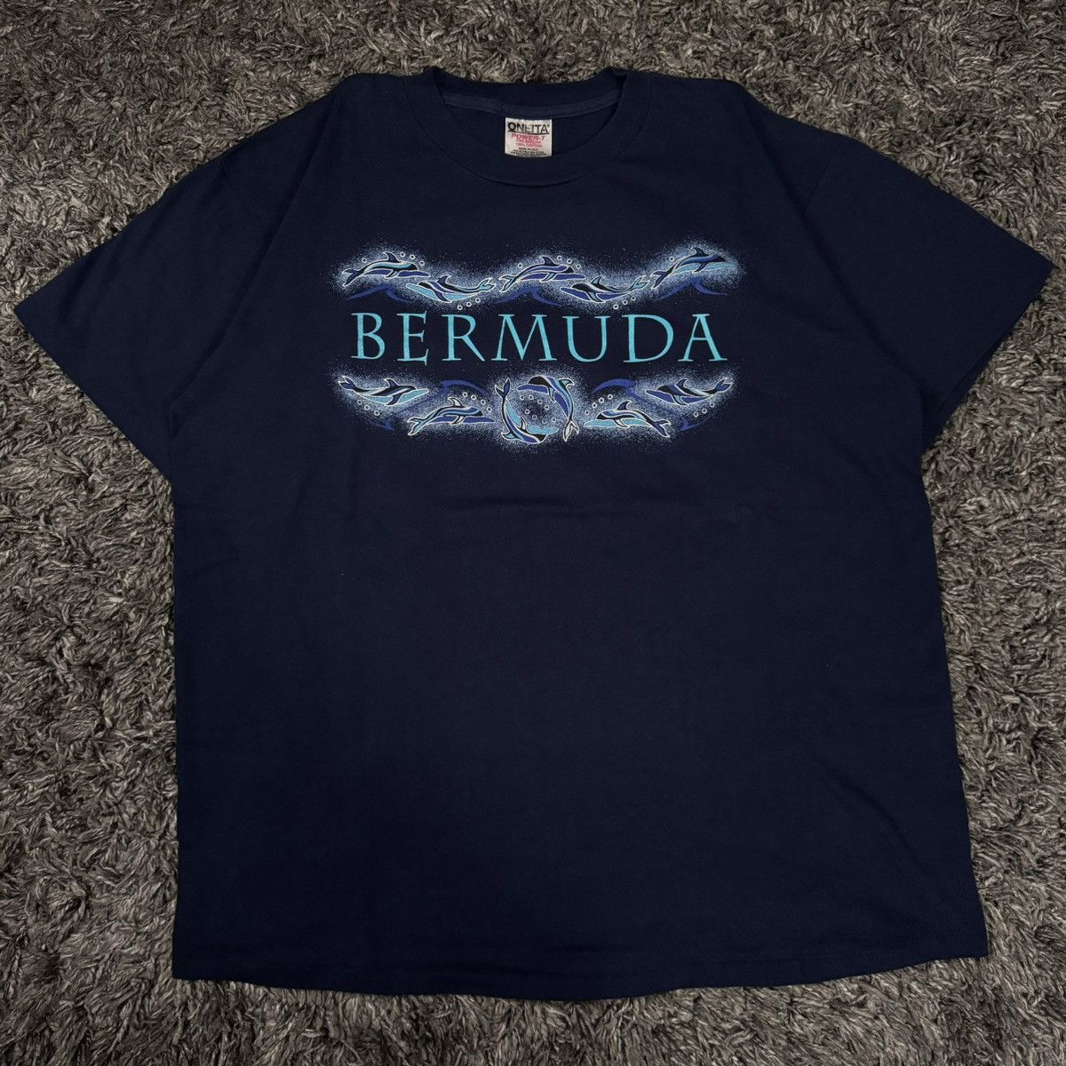 Vintage Vintage 90s Single Stitch Oneita Bermuda T-Shirt Size US XL / EU 56 / 4 - 1 Thumbnail