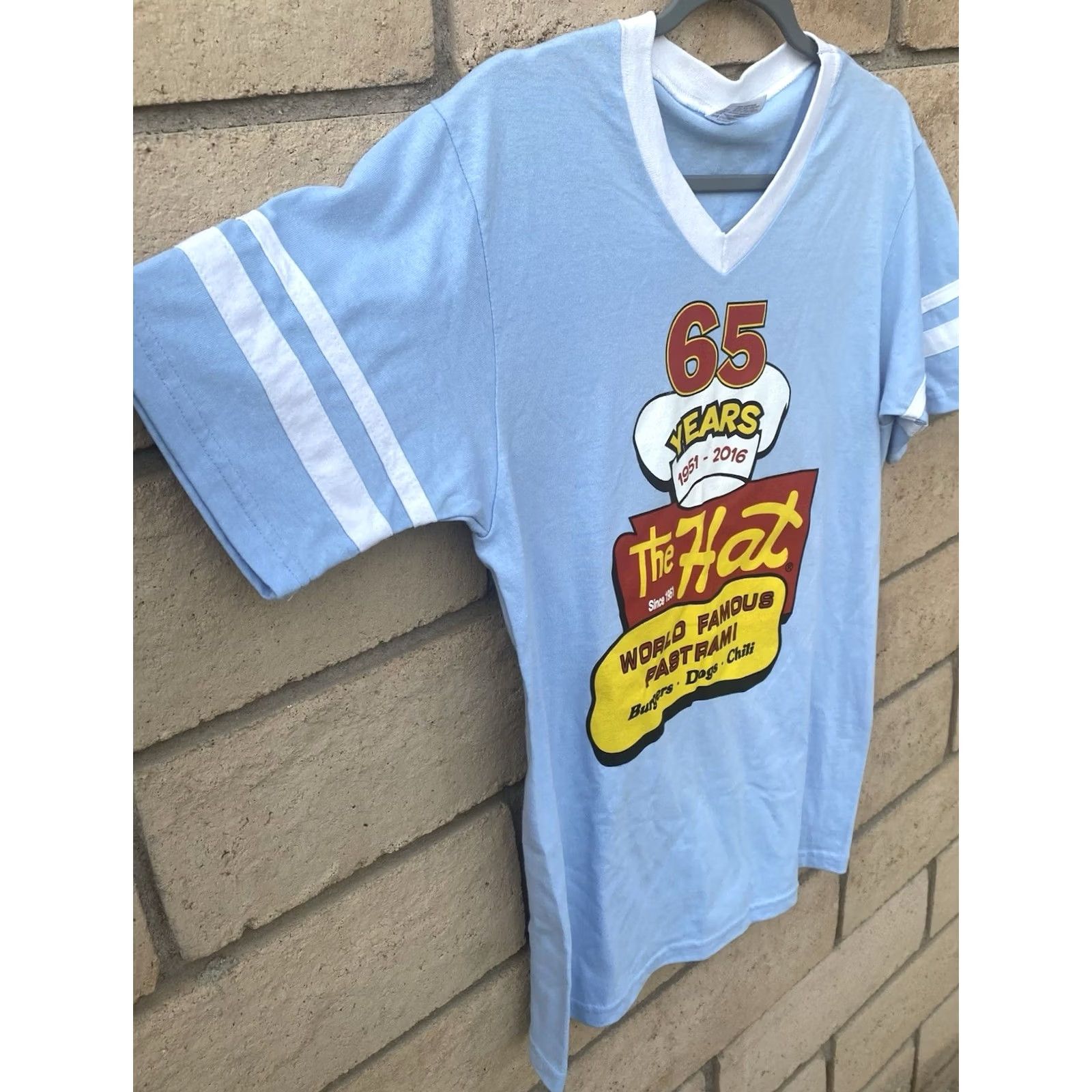 Vintage The Hat World Famous Pastrami Since 1951 T Shirt 65 Years Anniversary Size M Blue Size US M / EU 48-50 / 2 - 4 Thumbnail