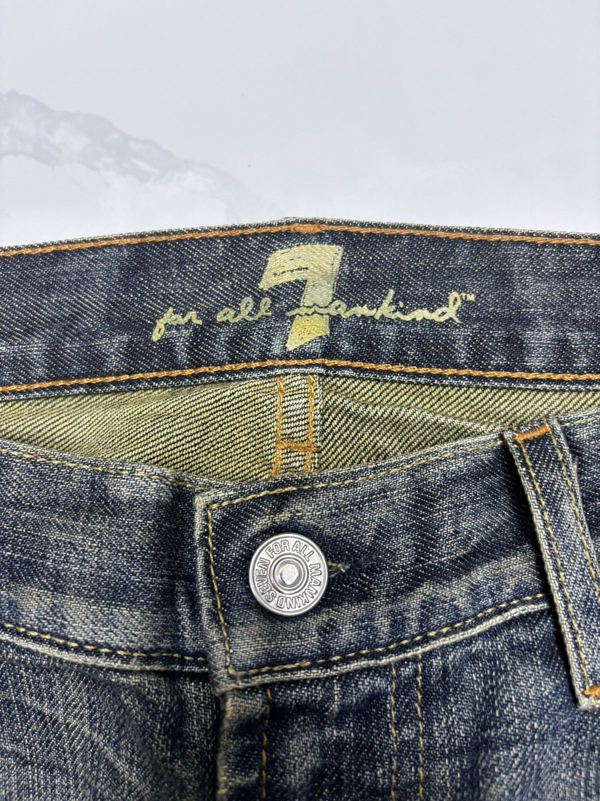 14th Addiction FLARE🔥RUSTY MUD WASH FLARE JEANS 7 FOR ALL MANKIND DENIM Size US 31 - 10 Thumbnail
