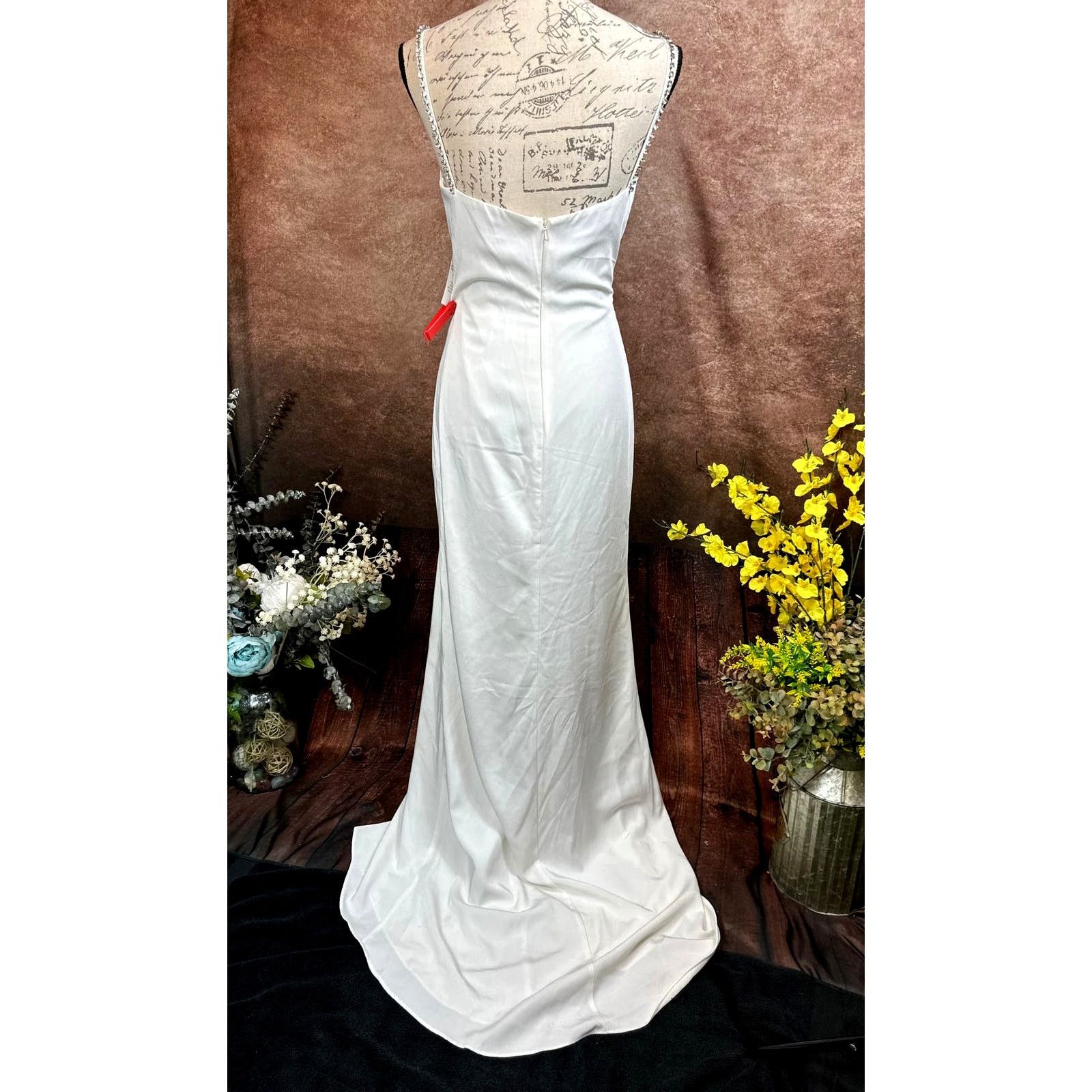 Other Mac Duggal Sweetheart Evening Gown Rhinestone Accent White 2 Size XS / US 0-2 / IT 36-38 - 13 Thumbnail