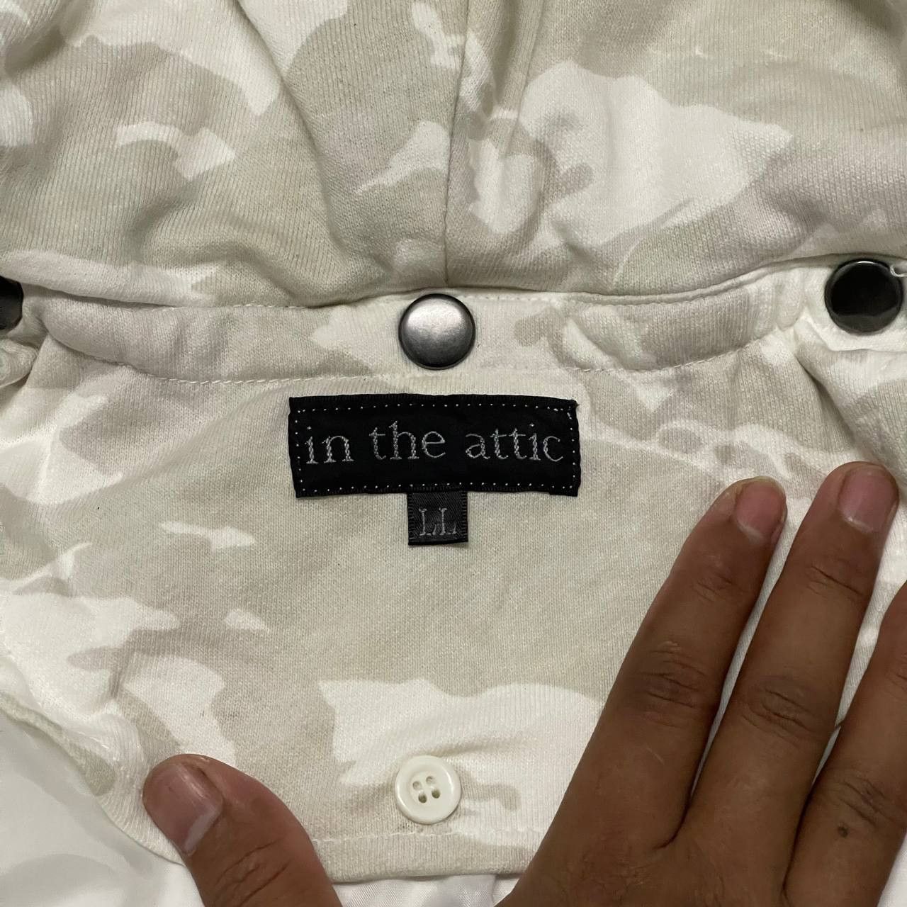 In The Attic Vintage In The Attic Double Hooded Button Full Zipper Jacket Size US L / EU 52-54 / 3 - 9 Thumbnail