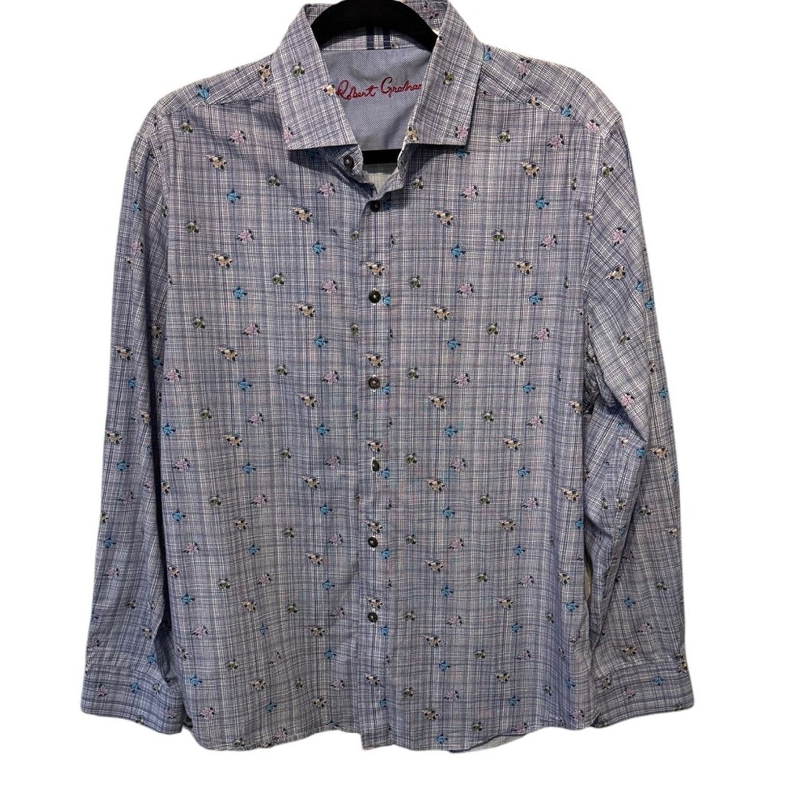 Robert Graham Robert Graham Flower Valley Multicolor Plaid Shirt Size L Size US L / EU 52-54 / 3 - 1 Thumbnail