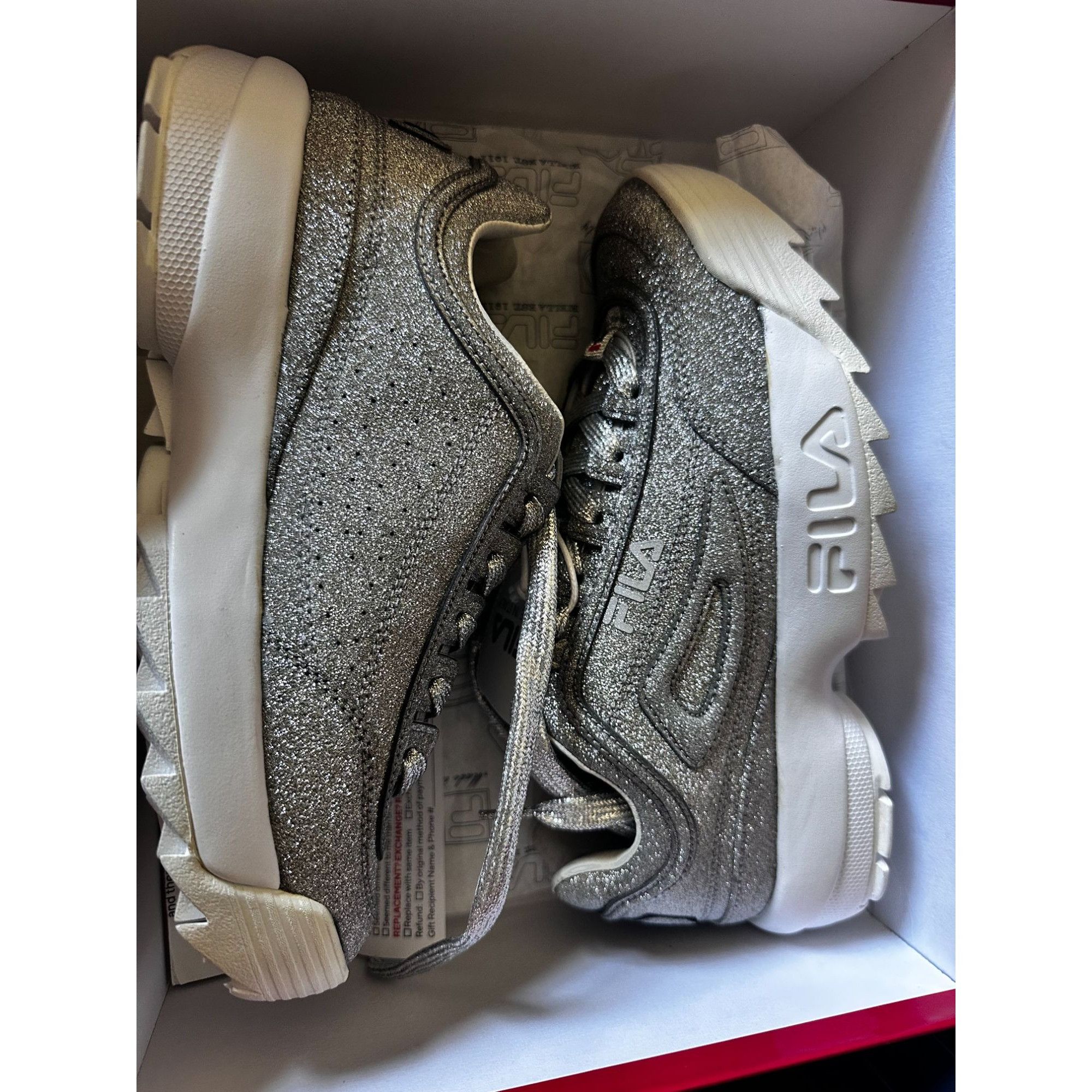 Fila NIB Fila Disruptor 2 Made in Italy Size 7.5 chunky silver gl Size US 7.5 / IT 37.5 - 2 Thumbnail