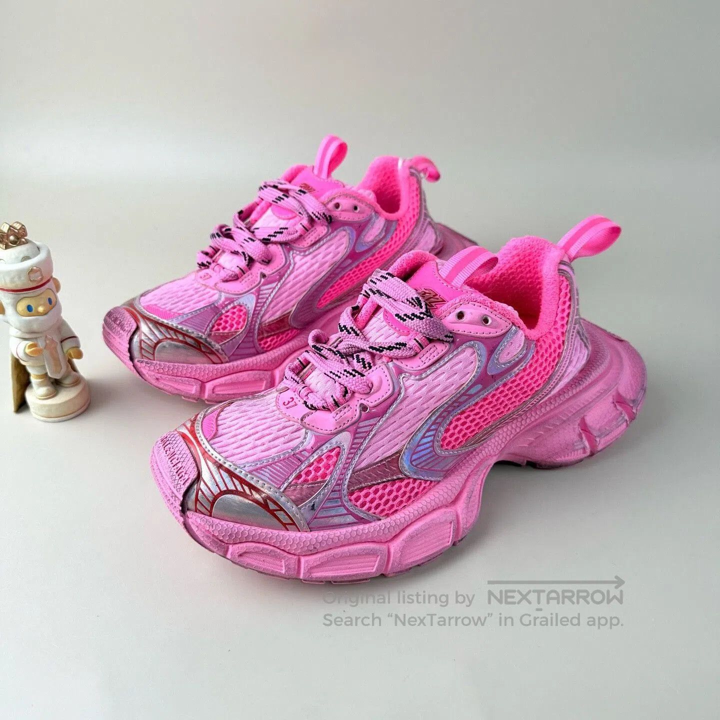 Balenciaga balenciaga distressed pink sports shoes 3xl. Size US 6 / IT 36 - 1 Thumbnail
