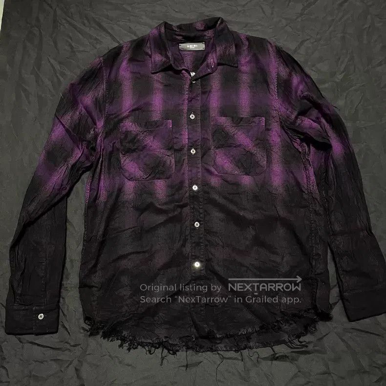 Amiri Amiri Purple Sanskrit shirt Size US M / EU 48-50 / 2 - 2 Thumbnail