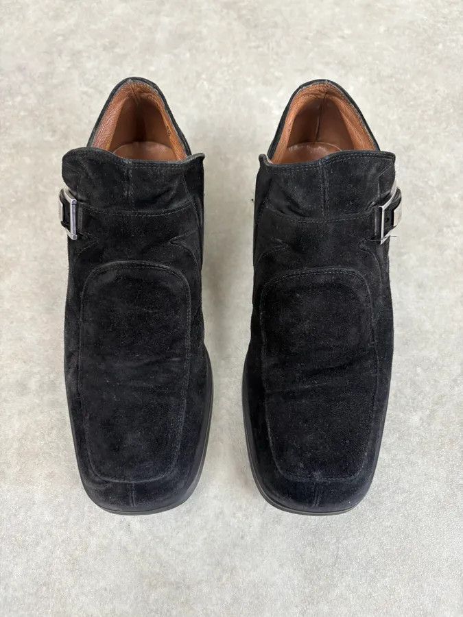 Vintage Cesare Paciotti Black Suede Loafer Boots Size US 7.5 / IT 37.5 - 2 Thumbnail