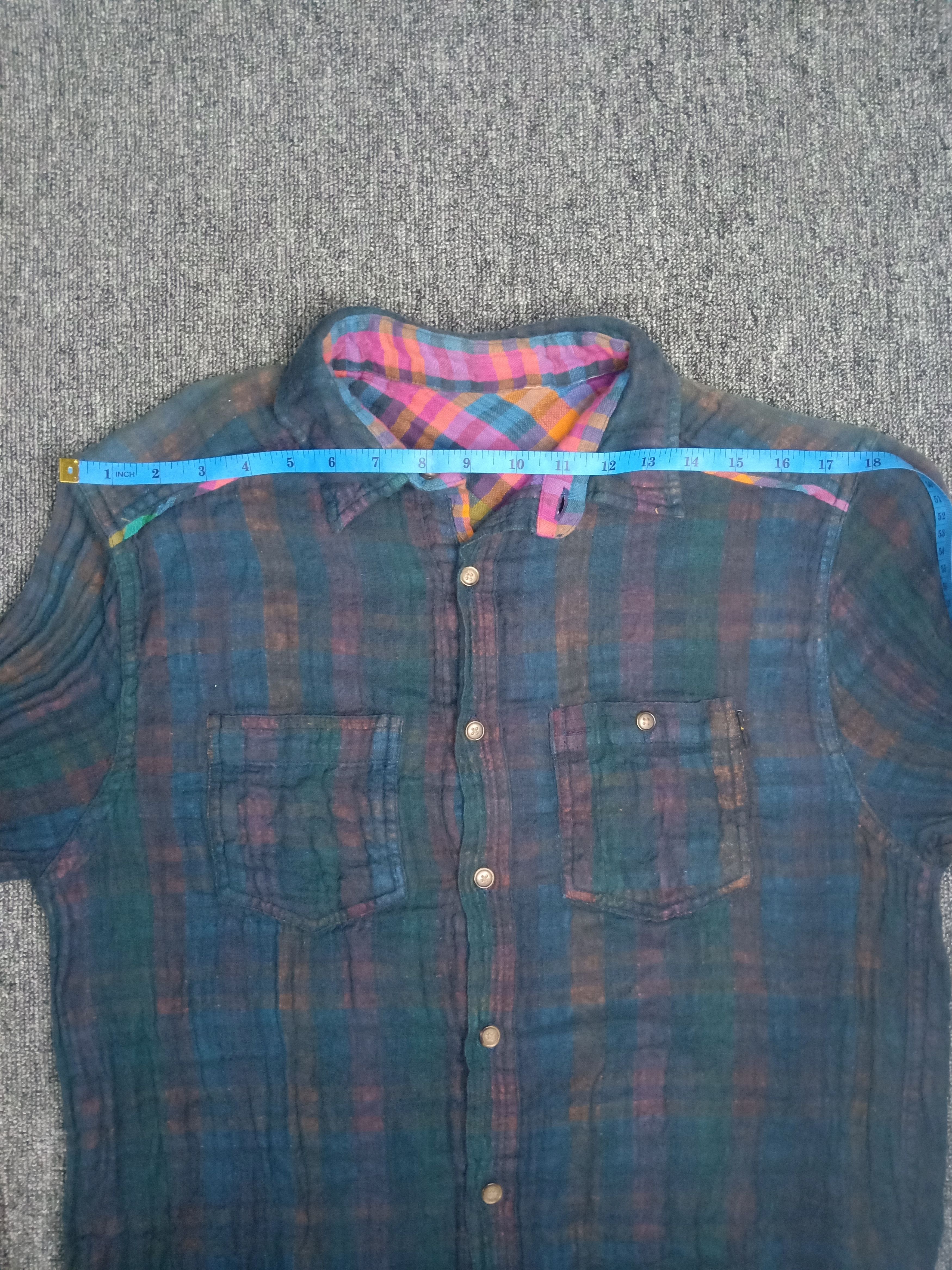 Japanese Brand Crazy Button Shirt A reversible black or rainbow Size US M / EU 48-50 / 2 - 7 Thumbnail