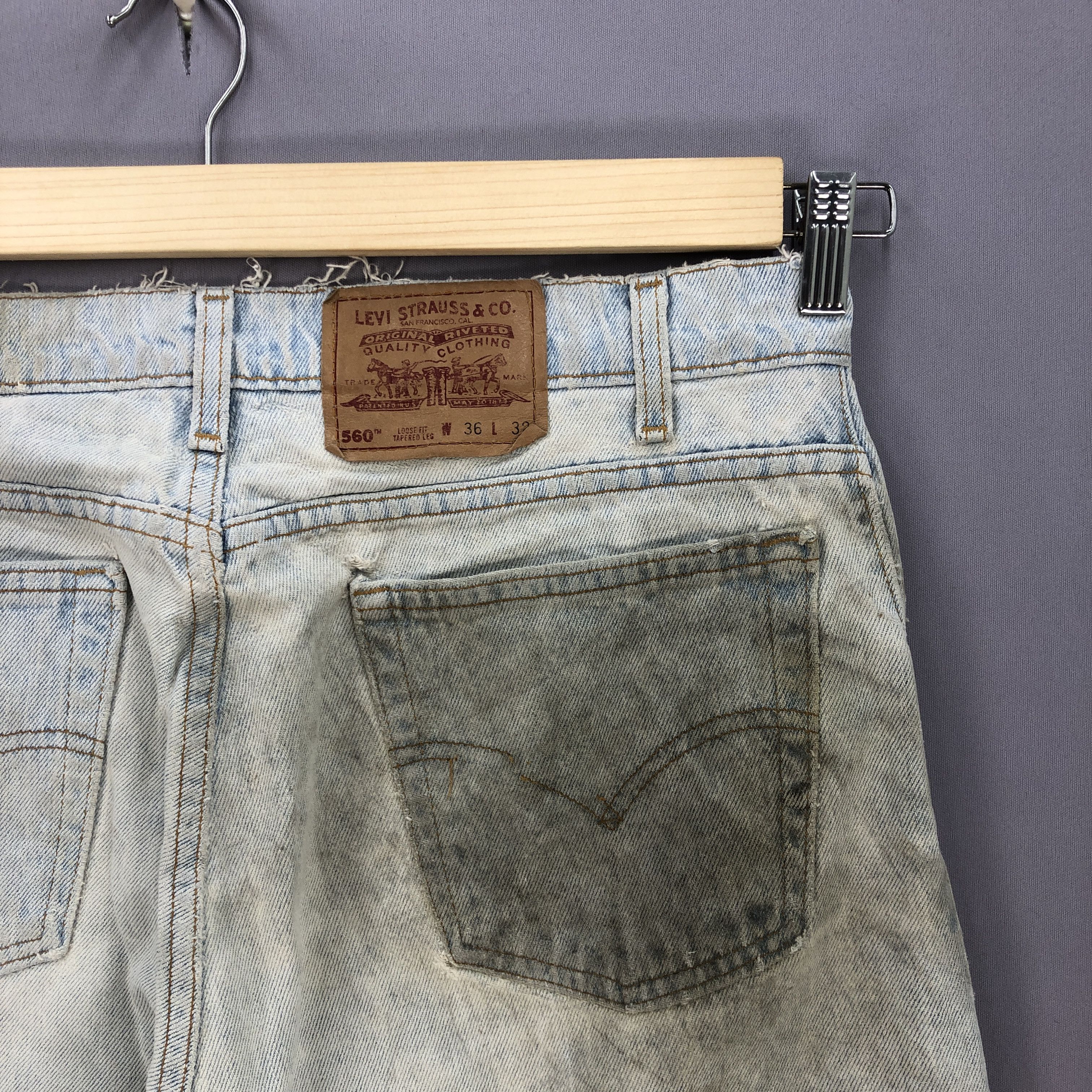Levi's Vintage Levis Sun Faded Blue Jeans Levi's Mechanic Denim Size US 34 / EU 50 - 5 Thumbnail