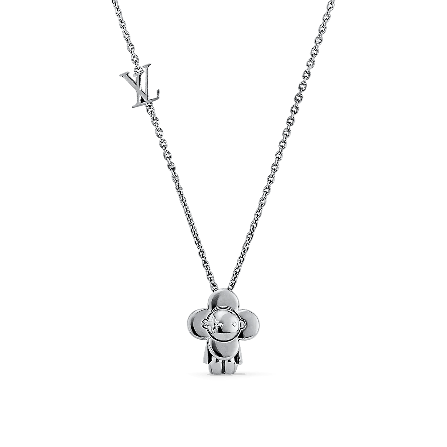 Jewelry x Louis Vuitton Necklace Chain Monogram Silver Lv Logo M00831, Men's