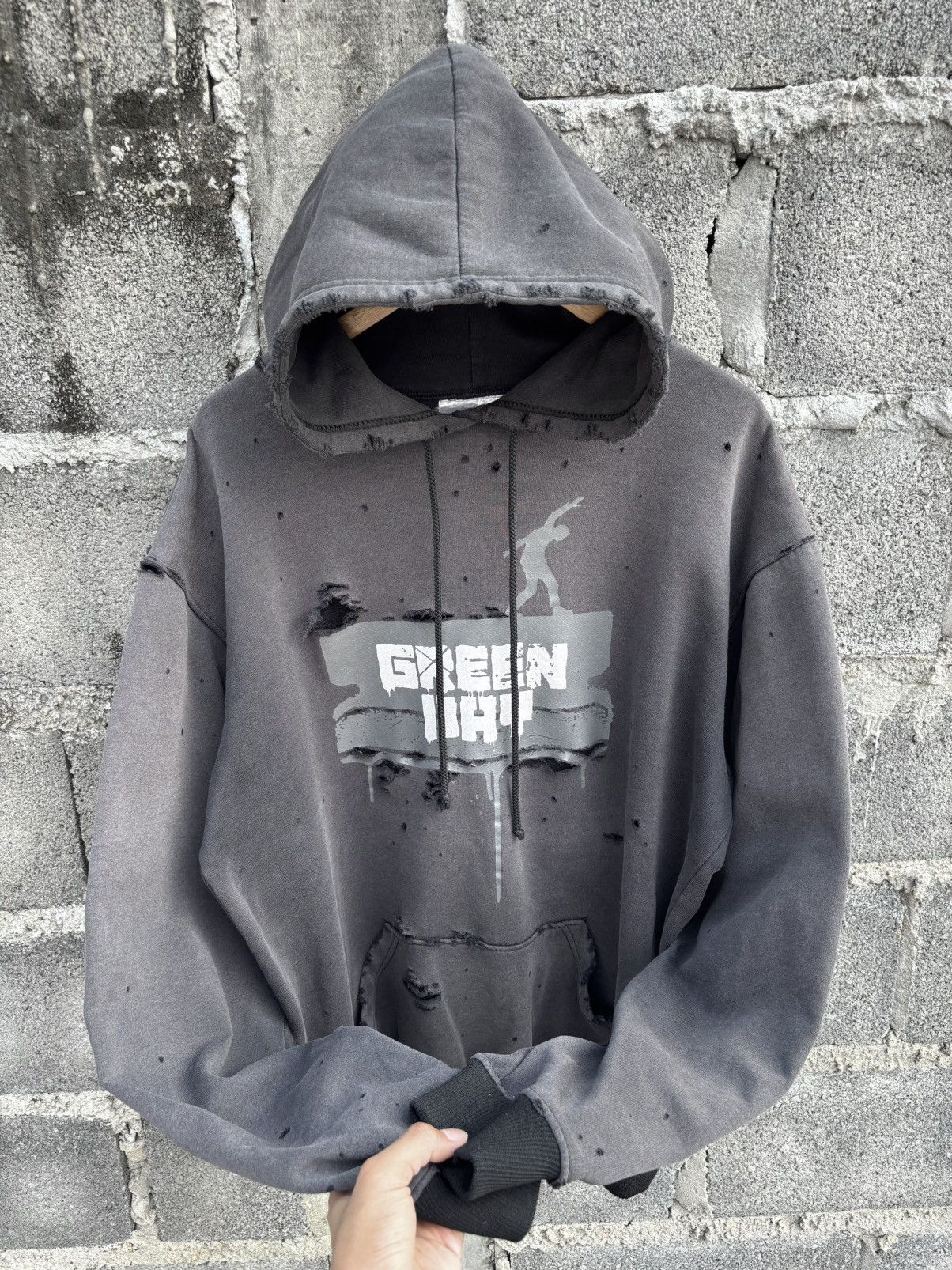 Vintage Faded Thrashed Green Day Bootleg Hoodie Size US XL / EU 56 / 4 - 3 Thumbnail